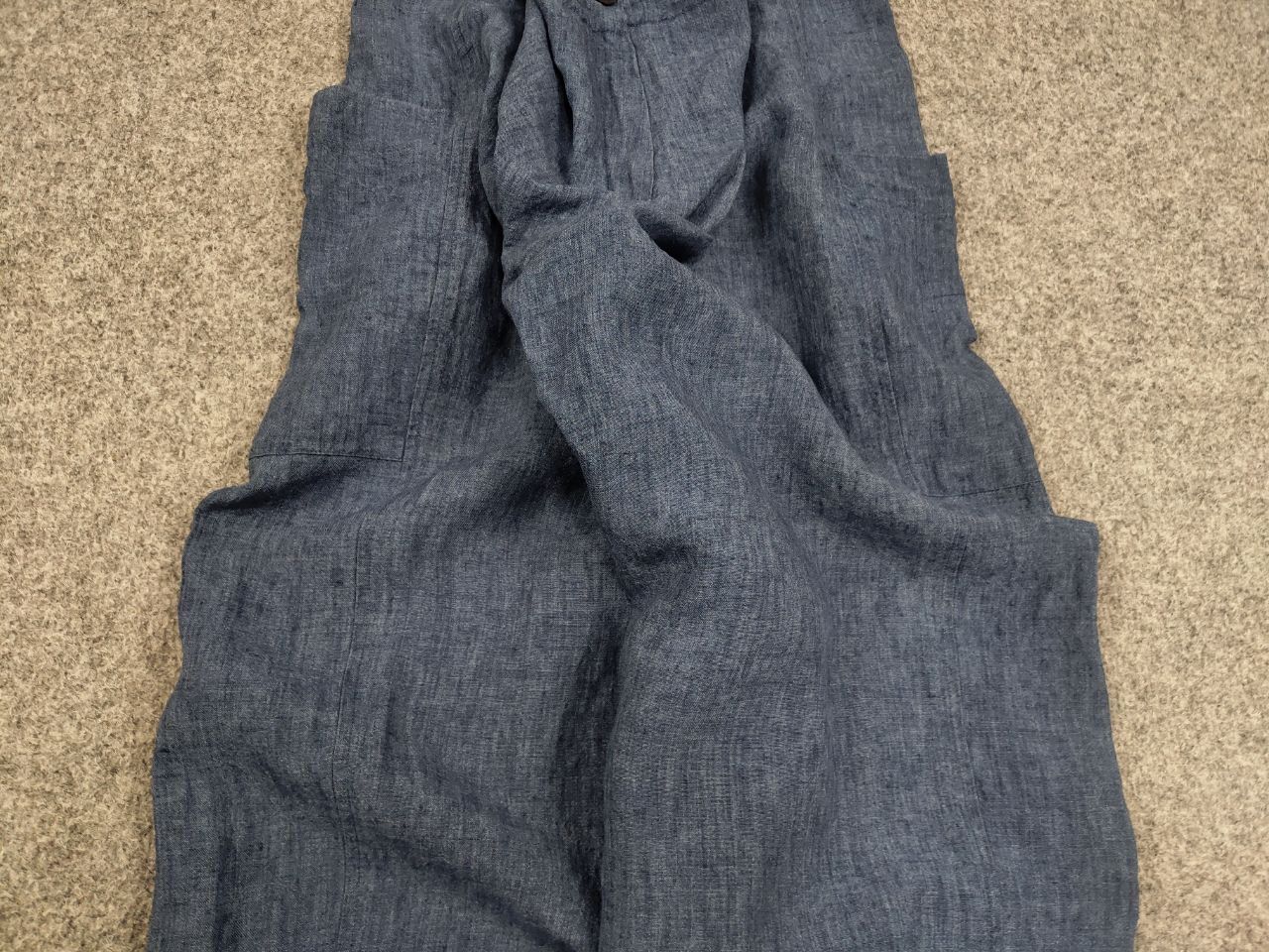 Other Manon Design Blue Light Linen Wide leg Trouser Pocket Pants Size 38" / US 16 / IT 52 - 15 Thumbnail