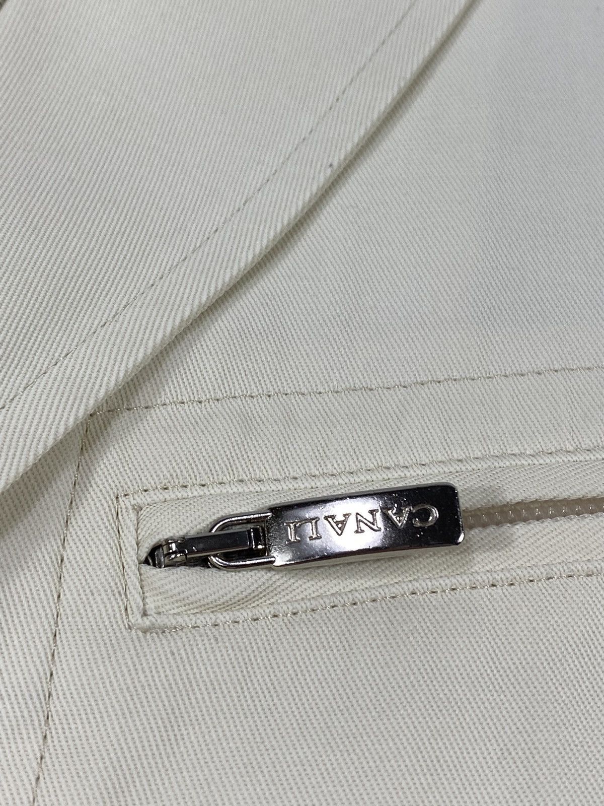 Canali 🔥LASTDROP🔥 Canali Milk Nylon Zip Pocket Blazer Nylon Jacket Size US XL / EU 56 / 4 - 7 Thumbnail