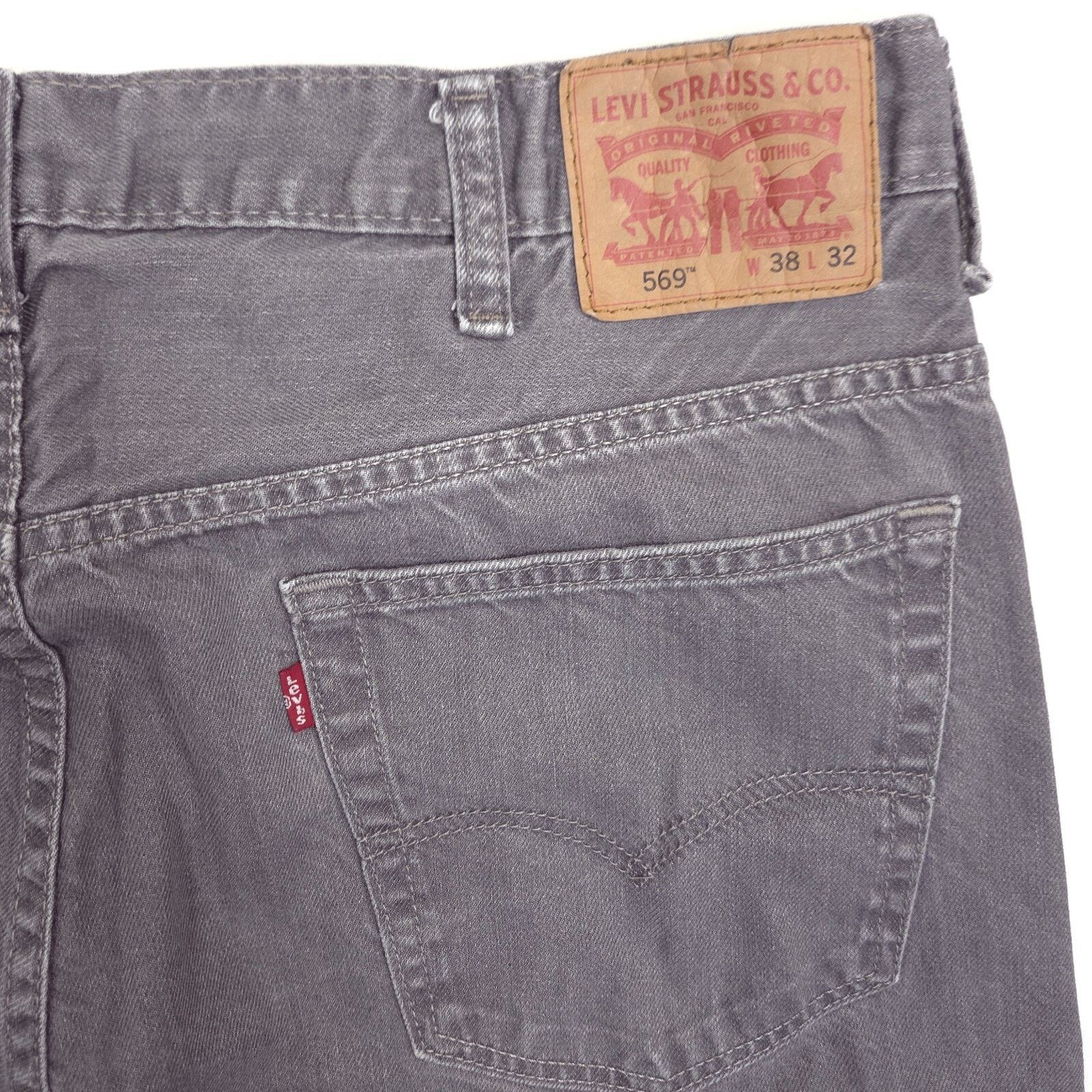 Levi's Levi's 569 Jeans Mens 38x29 Gray Loose Straight Minimalist Size US 38 / EU 54 - 8 Thumbnail