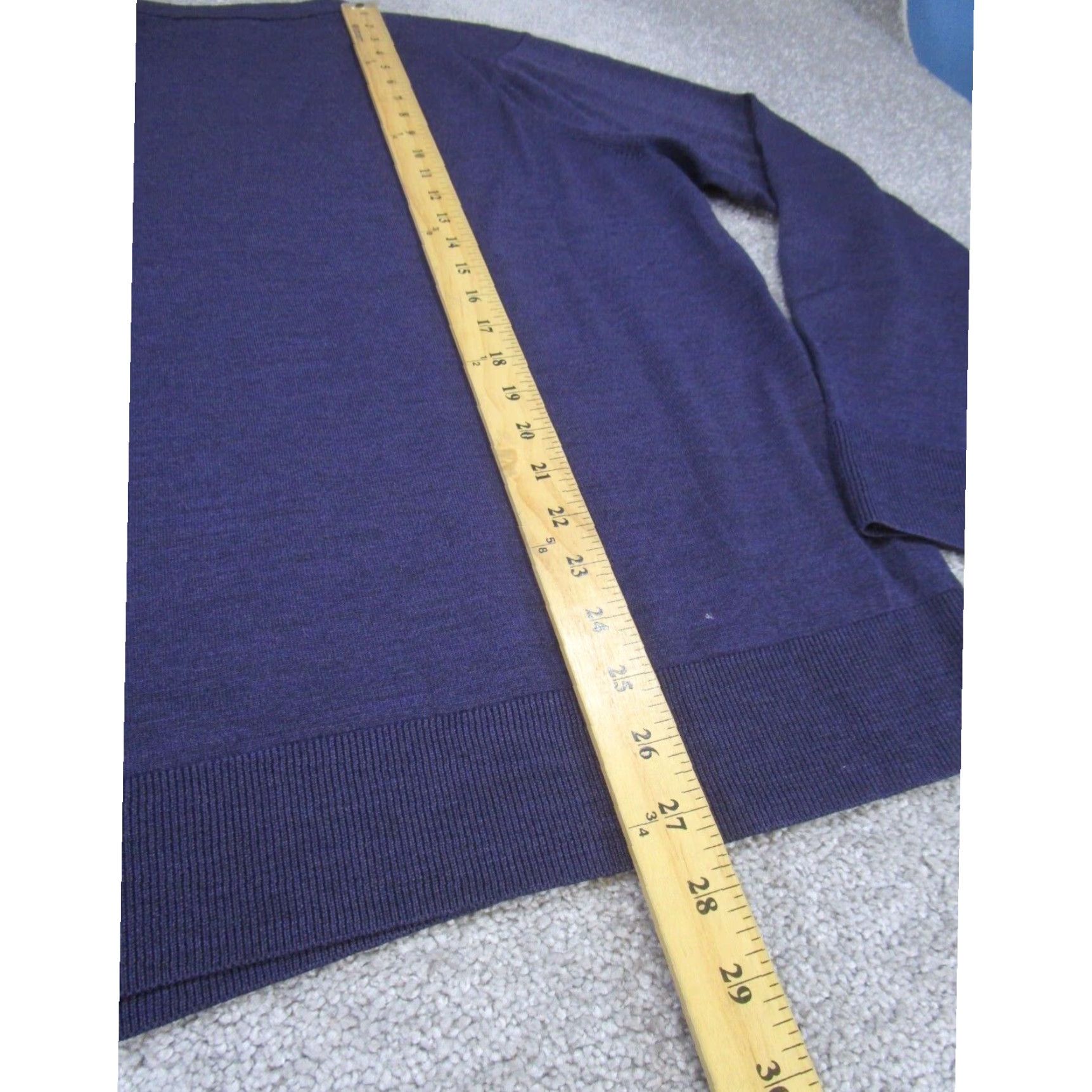 Brooks Brothers Brooks Brothers Sweater Mens Large V Neck Stretch Merino Wool Navy Blue Size US L / EU 52-54 / 3 - 5 Thumbnail