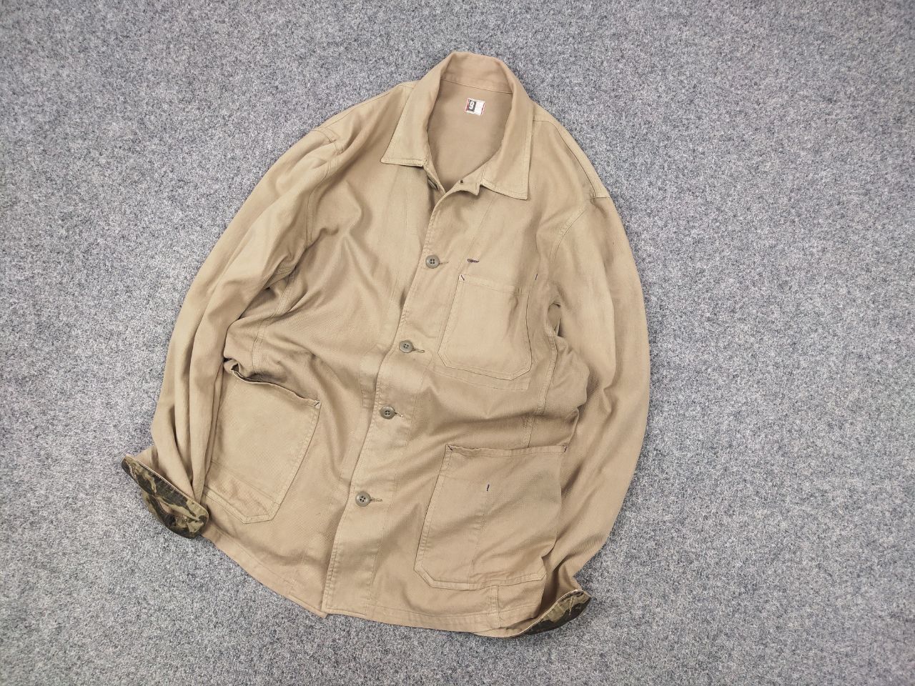 Japanese Brand Vintage Boston Nine Japan Canvas Tactical Work beige Jacket Size US L / EU 52-54 / 3 - 4 Thumbnail