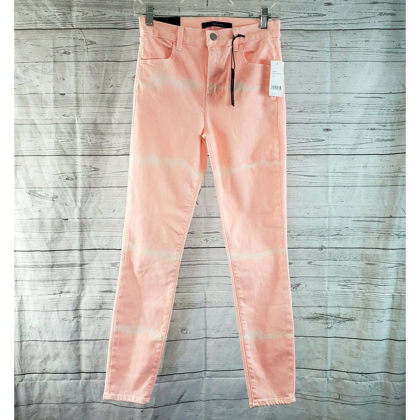J Brand J Brand Alana High Rise Crop Skinny Jeans Sz 27 Coronal Shockwave Orange Denim Cotton Blend Womens Jeans Size 27" / US 4 / IT 40 - 2 Thumbnail