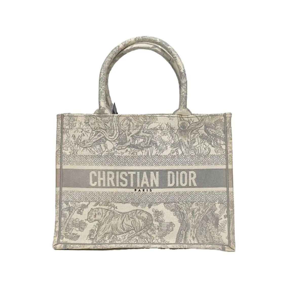 Dior DIOR Book Tote Medium grey canvas handbag Size ONE SIZE - 1 Thumbnail