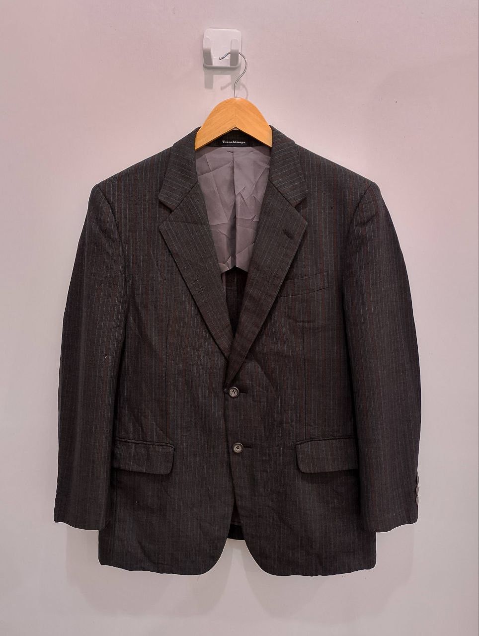 TAKASHIMAYA Elefit Pinstripe Japan Tailored Blazer Suit