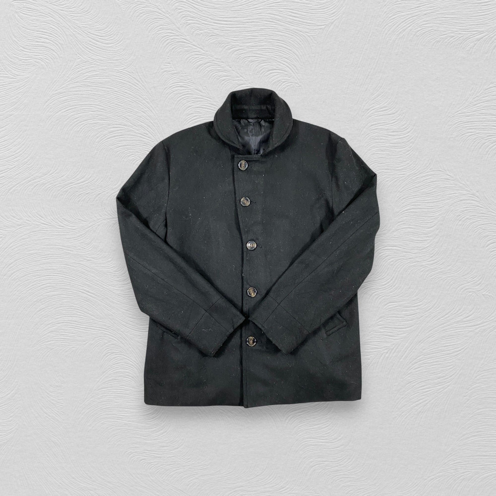 Japanese Brand Kansai Jeans Black Wool Coat Jacket -J184 Size US S / EU 44-46 / 1 - 4 Thumbnail