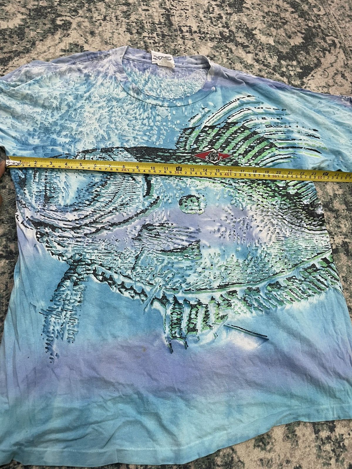 Band Tees Vintage 90’s Bear x Fish Overprint Tie Dye T Shirt Size US XL / EU 56 / 4 - 8 Thumbnail
