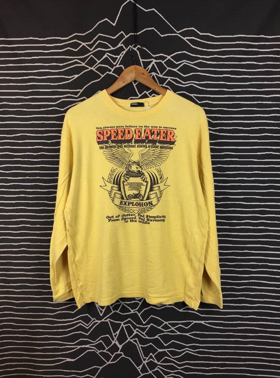 Vintage Vtg Sideway Speed Eater Biker-Core Long Sleeve Tee Size US L / EU 52-54 / 3 - 2 Thumbnail