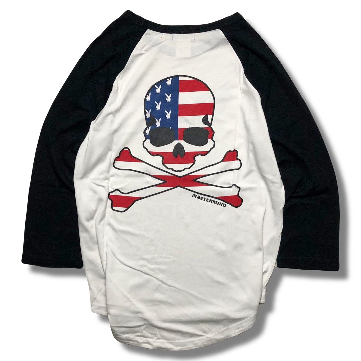 image of Mastermind Japan X Theater8 Playboy Tee in White, Men's (Size Medium)