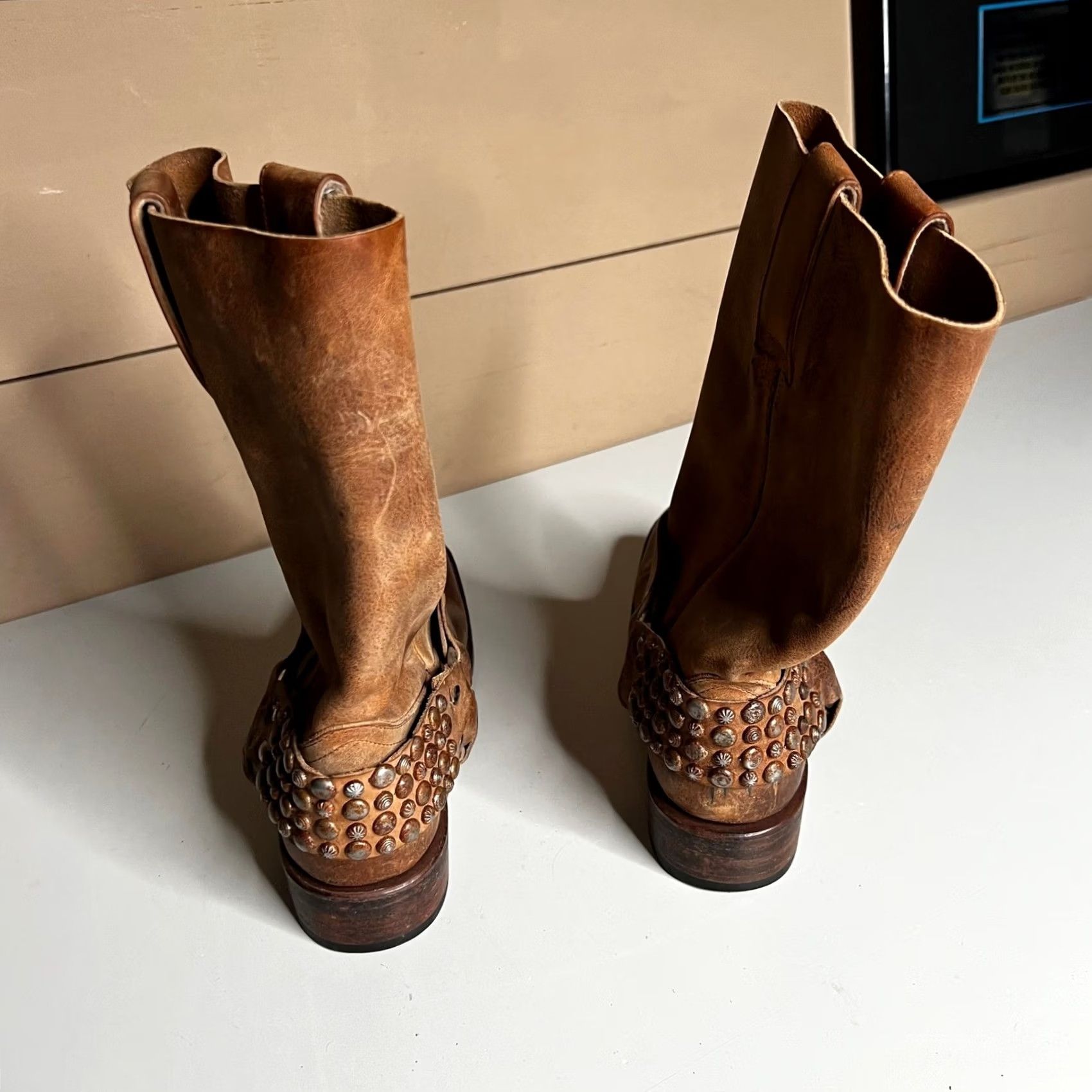 FREEBIRD Freebird By Steven - Tan Leather Harness Boots - Mens Boot Size US 6 / EU 39 - 7 Thumbnail