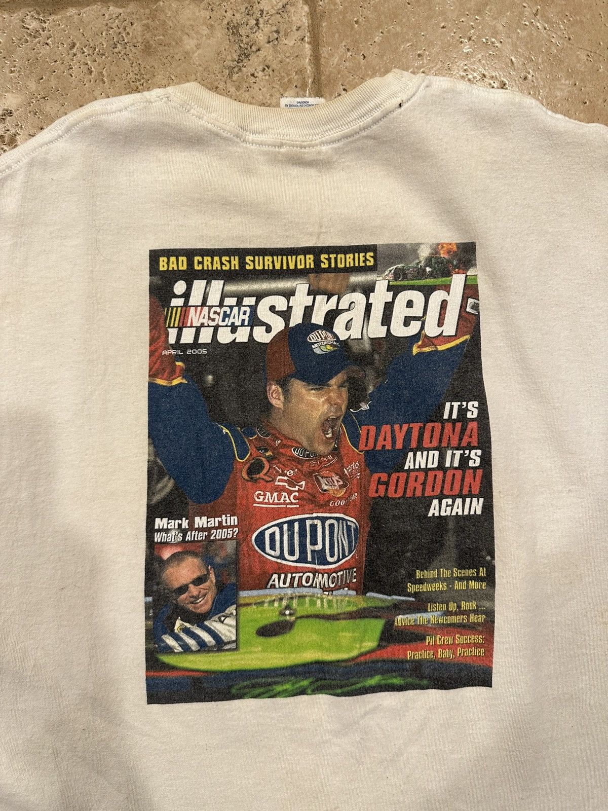 NASCAR Vintage Jeff Gordan Nascar Sports Illustrated White T-Shirt Size US XL / EU 56 / 4 - 9 Thumbnail