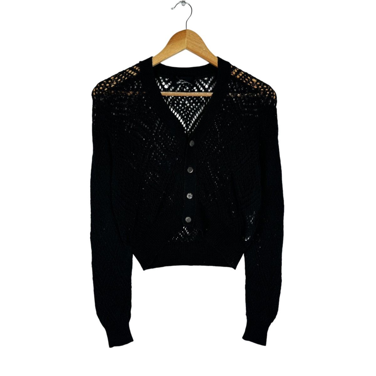 Comme des Garcons ❄️CDG TRICOT FISHNET SS1988 CROPPED JACKET Size S / US 4 / IT 40 - 1 Thumbnail