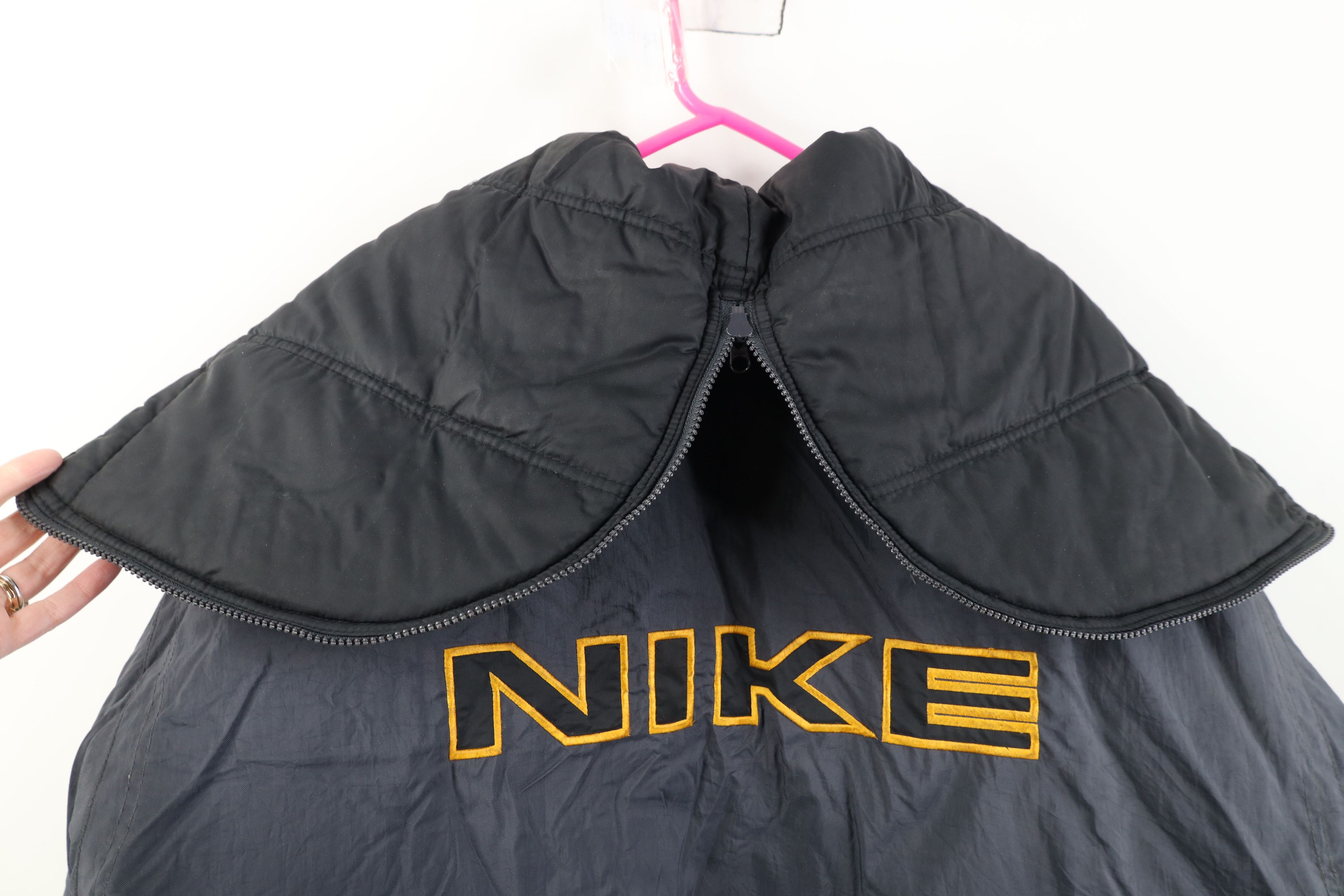 Nike Vintage 90s Nike Scott Quilted Cape Hood Puffer Parka Jacket Size US L / EU 52-54 / 3 - 14 Thumbnail