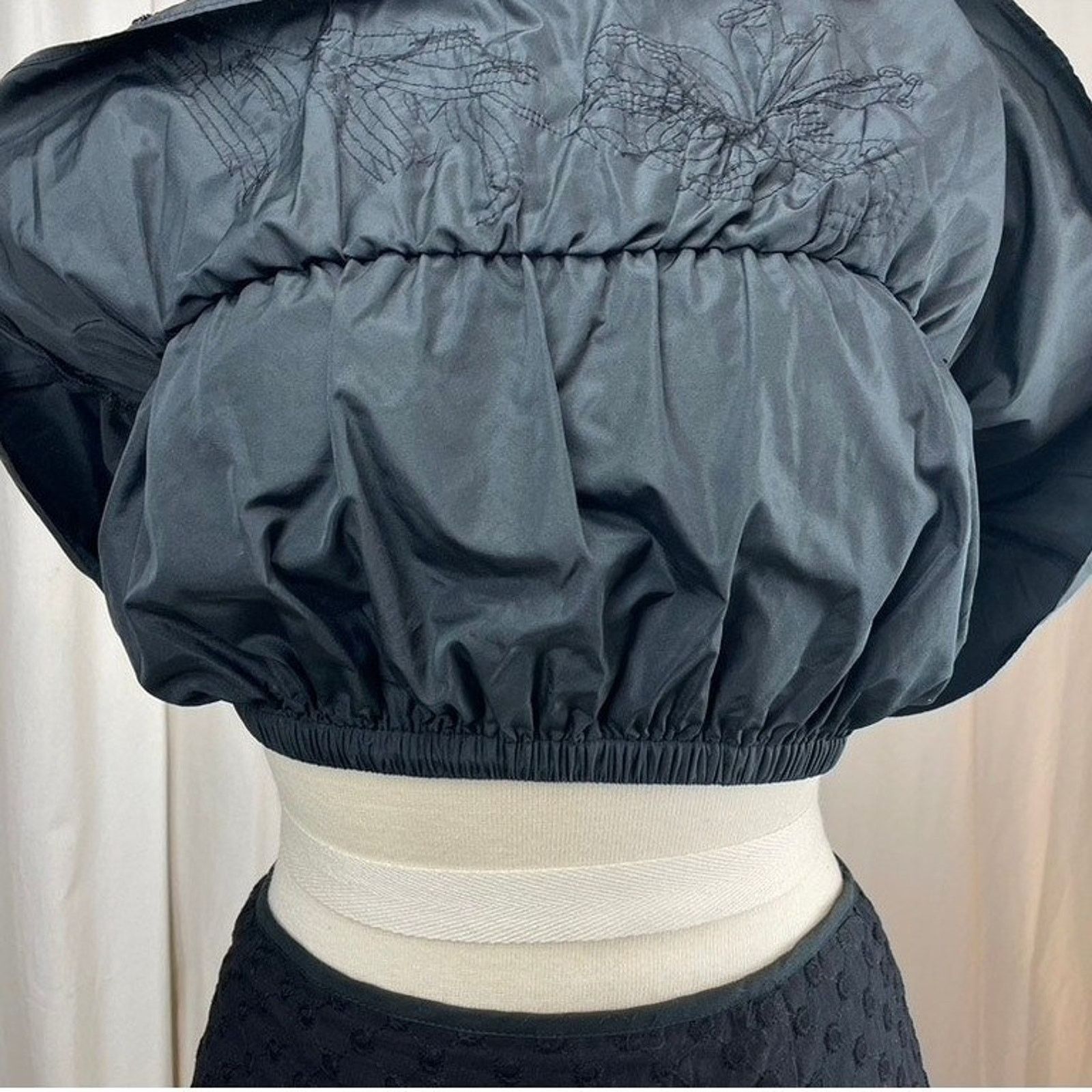 Tanya Taylor Womens (M) Crop Tube Top Ruffled Strapless Sequin Whimsygoth Size M / US 6-8 / IT 42-44 - 4 Thumbnail