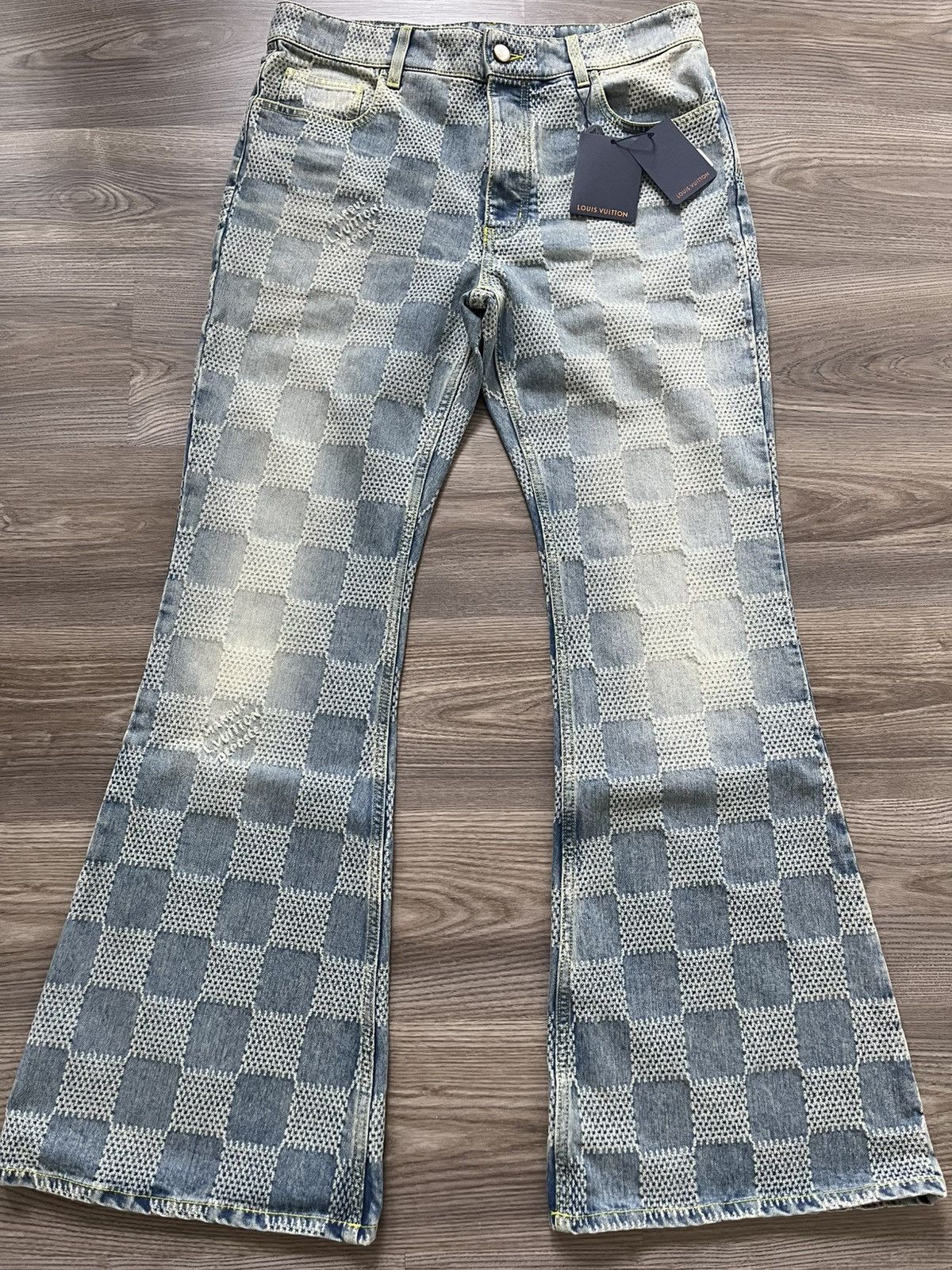 Louis Vuitton Louie Vuitton Damier bootcut denim Size US 34 / EU 50 - 1 Thumbnail