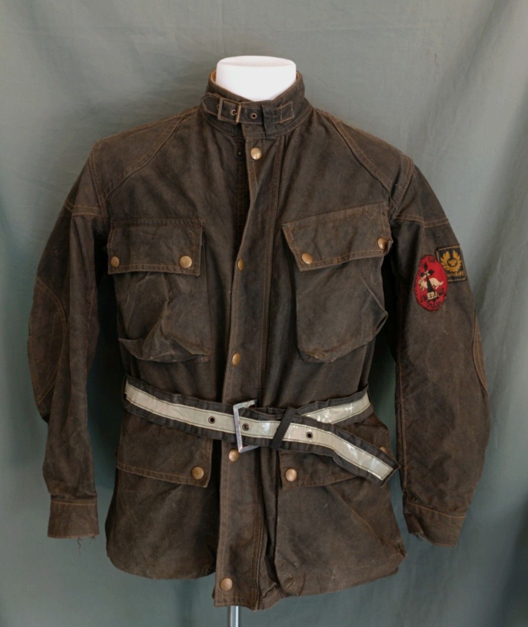 Belstaff Vtg 70s BELSTAFF Trialmaster Black Waxed Belted Motor Jacket Size US L / EU 52-54 / 3 - 1 Thumbnail