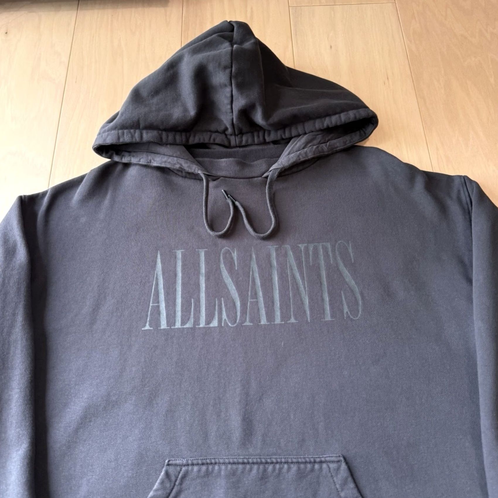Allsaints All Saints Hoodie XS Dark Gray Hooded Fleece Pullover Streetwear New York Size US XS / EU 42 / 0 - 3 Thumbnail