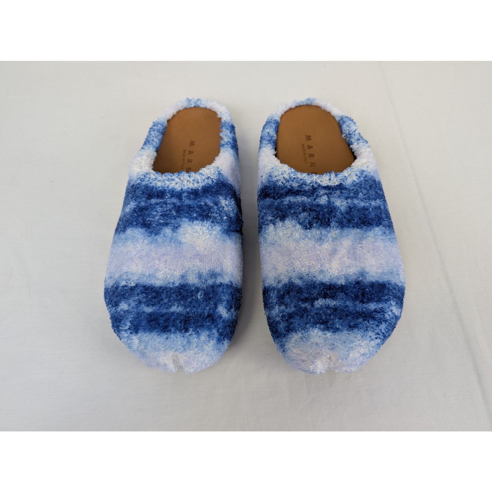 Marni o1rshd1 Furry Fussbet Mules / Slippers in Blue Size US 12 / EU 45 - 8 Thumbnail