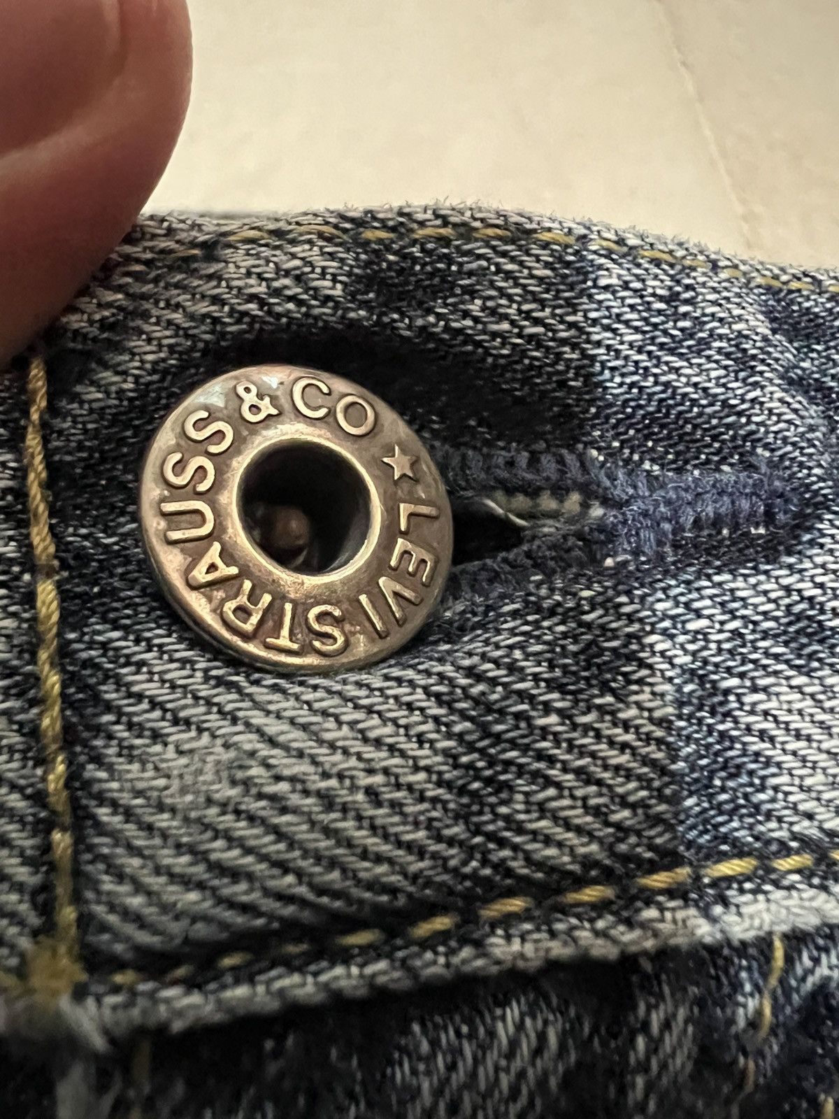 Levi's × Levi's Vintage Clothing 🌈Vintage Levis 502 Distress Light Wash Jean Japan Size US 32 / EU 48 - 9 Thumbnail