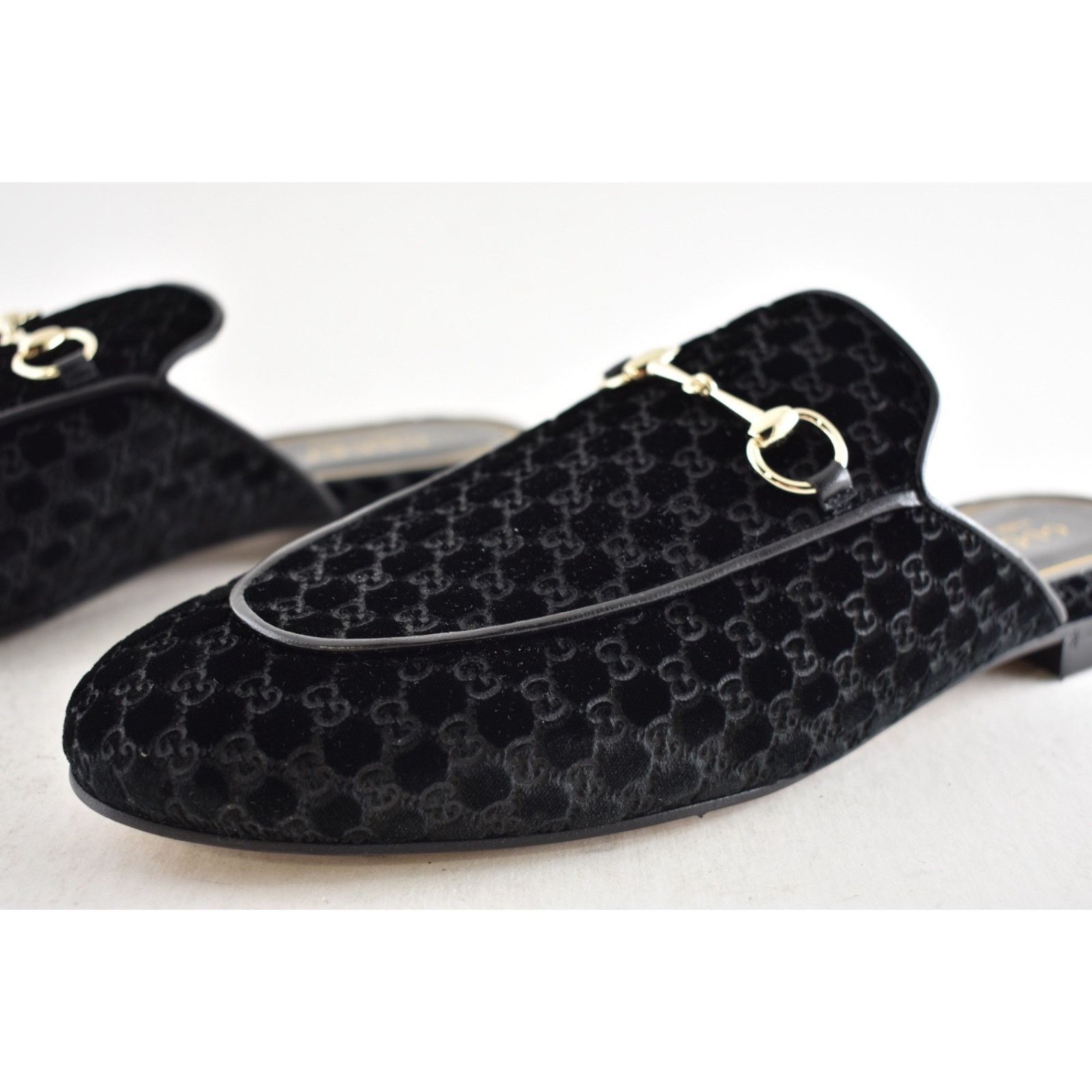 Gucci Gucci Princetown Velvet GG Black Backless Mule Flat 41 Size US 11 / IT 41 - 16 Thumbnail