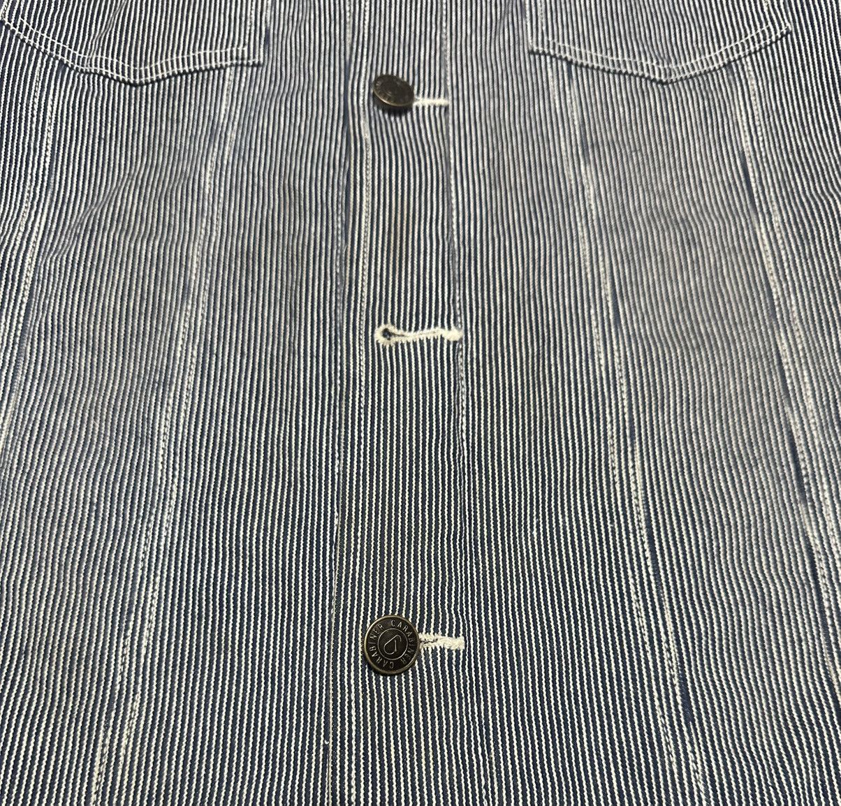 Japanese Brand Vintage Japanese Hickory Denim Jacket By Carabiner Tough Size US L / EU 52-54 / 3 - 7 Thumbnail