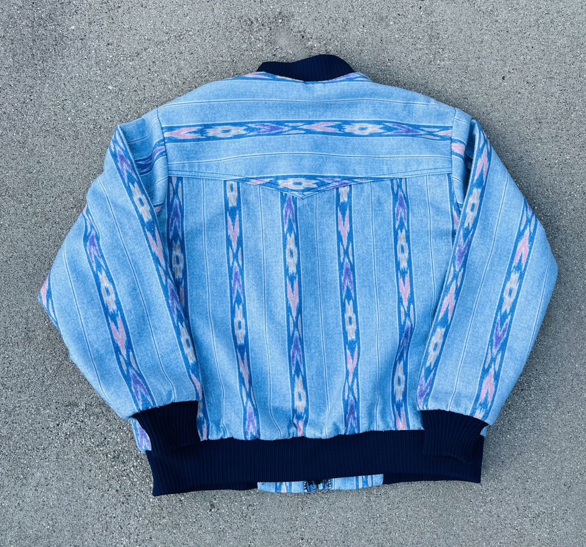 Other Vintage Saddle King Western Navajo Aztec Bomber Jacket Size US XL / EU 56 / 4 - 2 Thumbnail