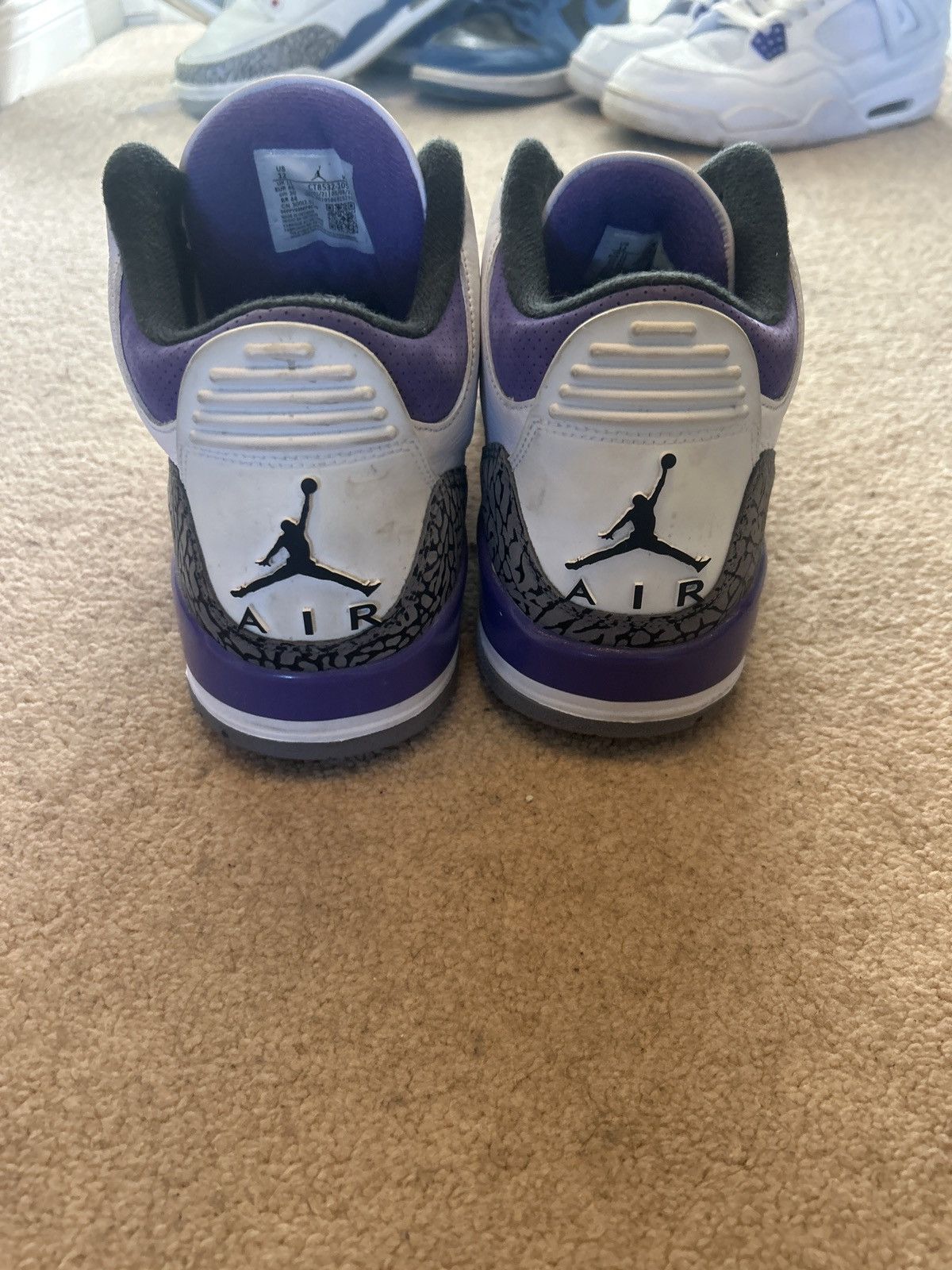 Jordan Brand Air Jordan 3 Retro “Dark Iris” Size US 12 / EU 45 - 4 Thumbnail