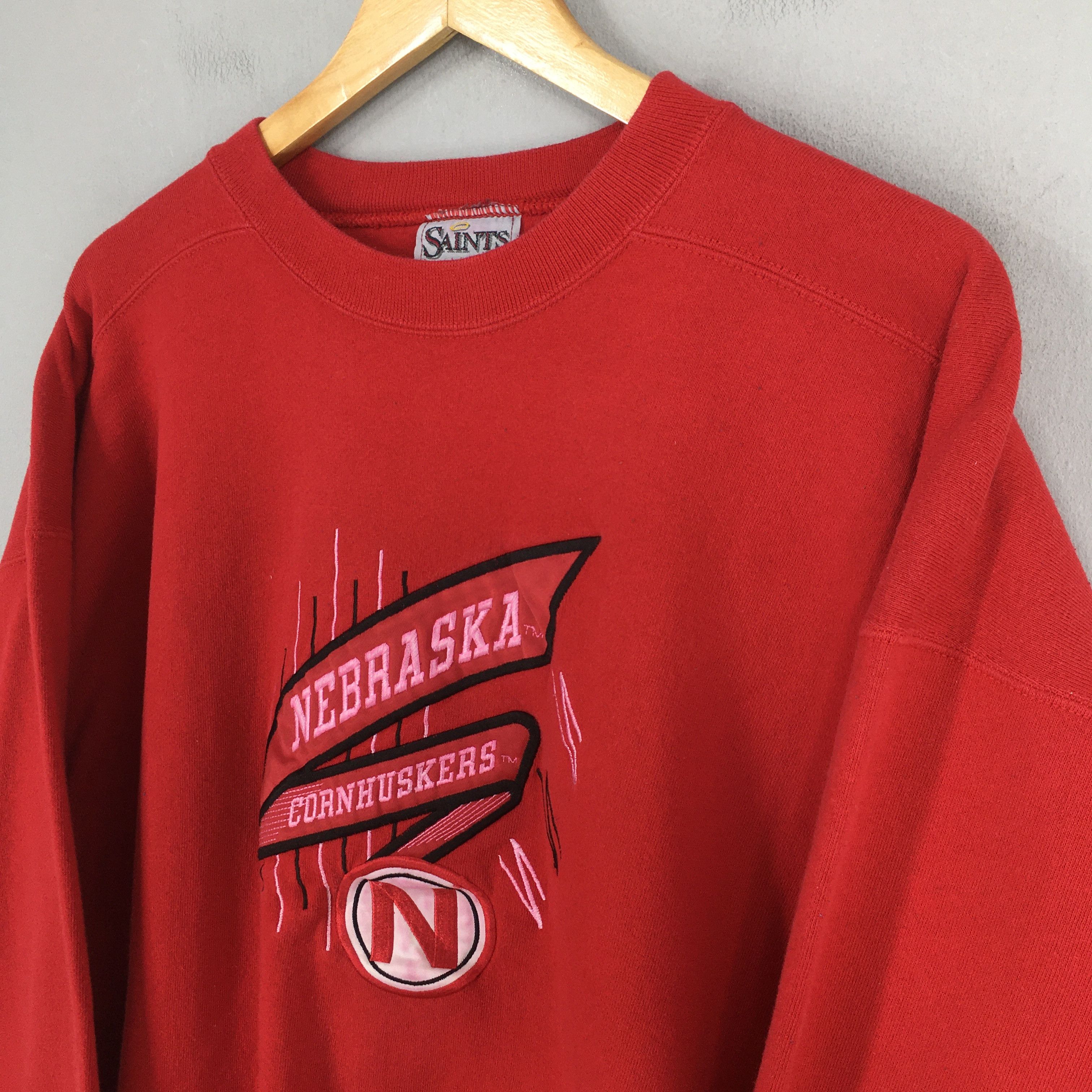 NCAA × Vintage Vintage Nebraska Cornhuskers Football Sweatshirts XLarge Size US XL / EU 56 / 4 - 3 Thumbnail