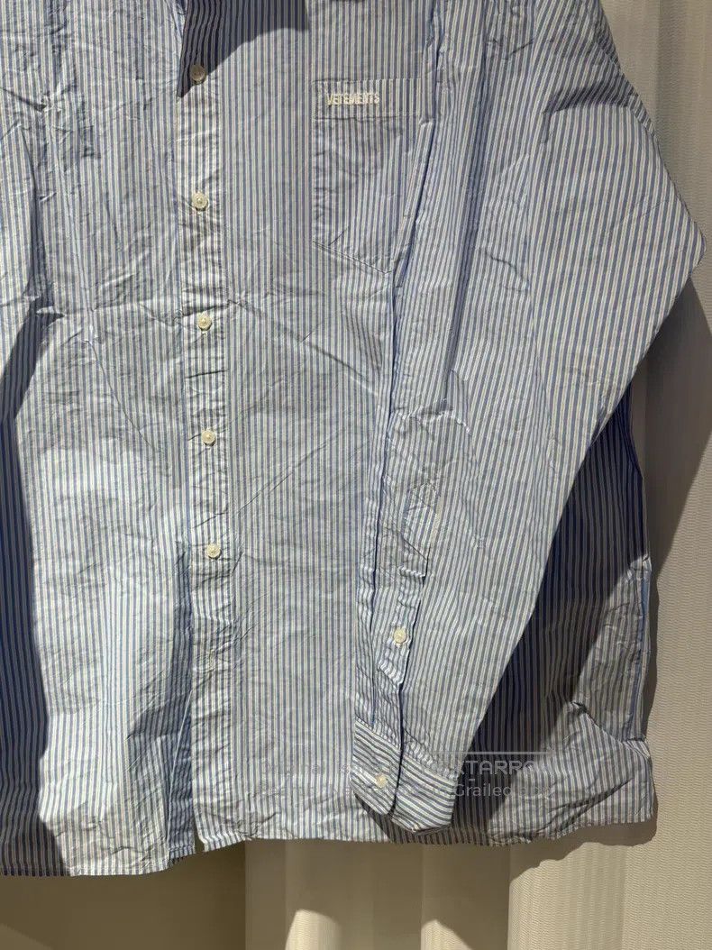 Vetements VETEMENTS Navy and White Striped Shirt Size US M / EU 48-50 / 2 - 4 Thumbnail