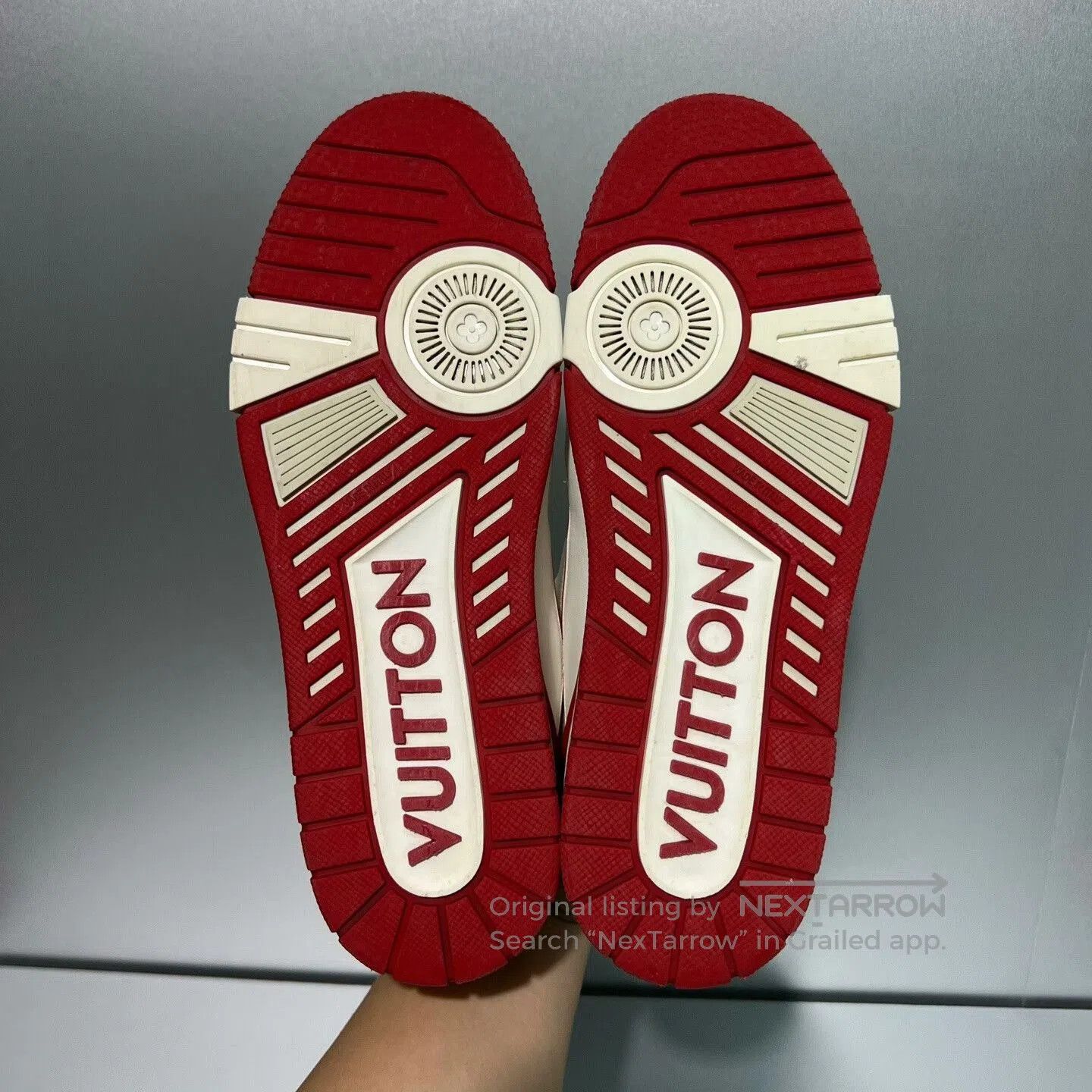 Louis Vuitton Louis Vuitton Trainer White Red Sneakers. Size US 8.5 / EU 41-42 - 6 Thumbnail