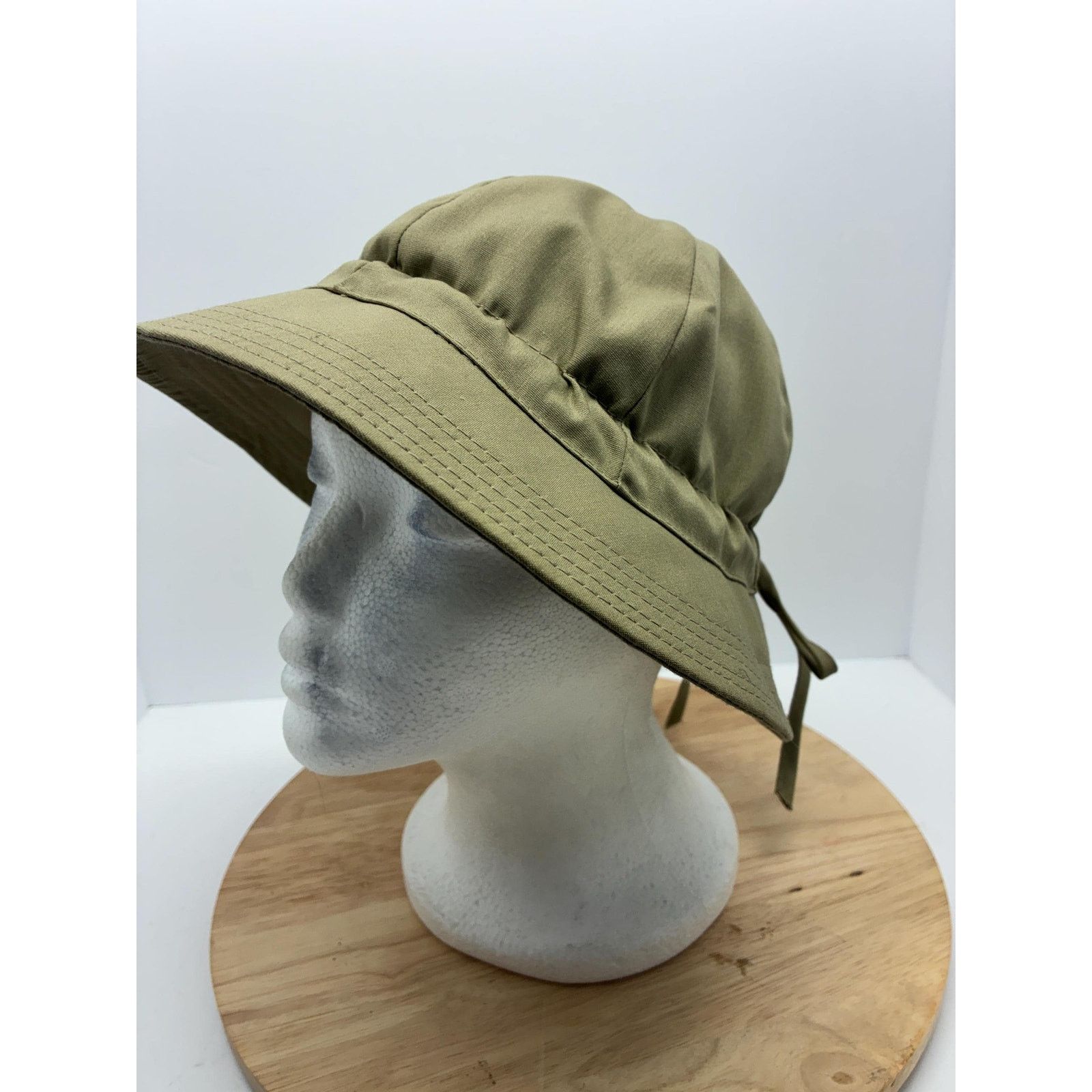 London Fog Vintage London Fog Sun Hat | Y2K Khaki Wide Brim Hat Size ONE SIZE - 1 Thumbnail