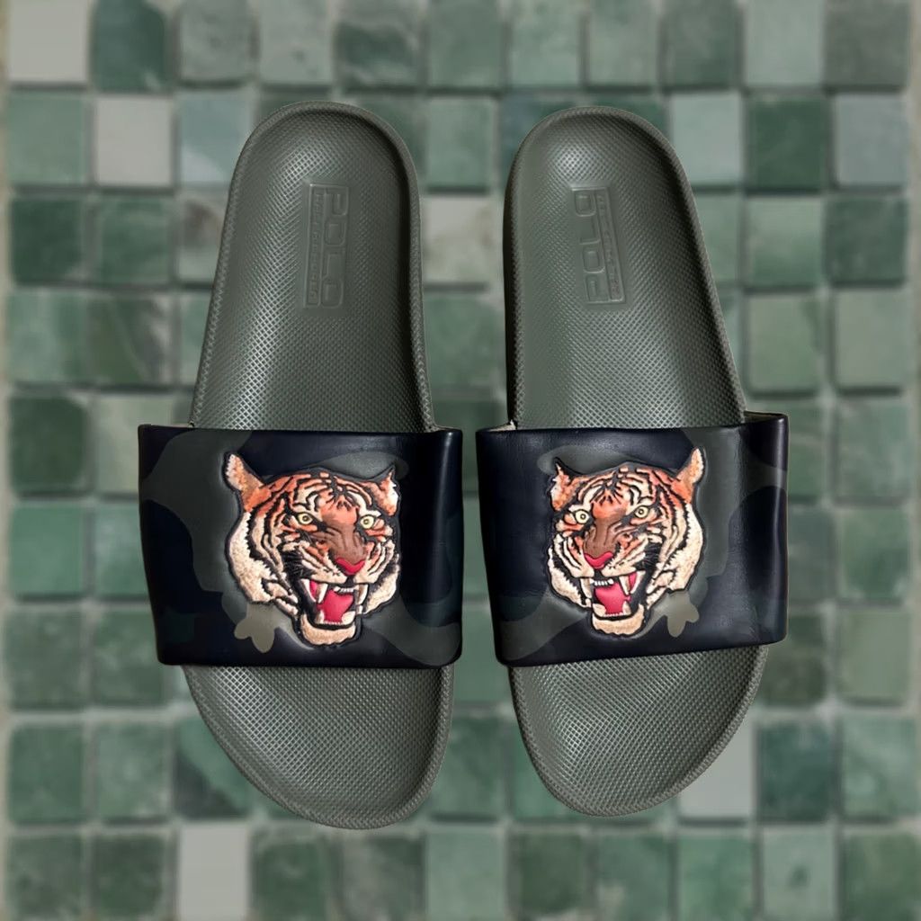 Polo by Ralph Lauren Cayson Gray Camo Tiger‎ Slide Sandals size 12 s-l400.jpg main image 3