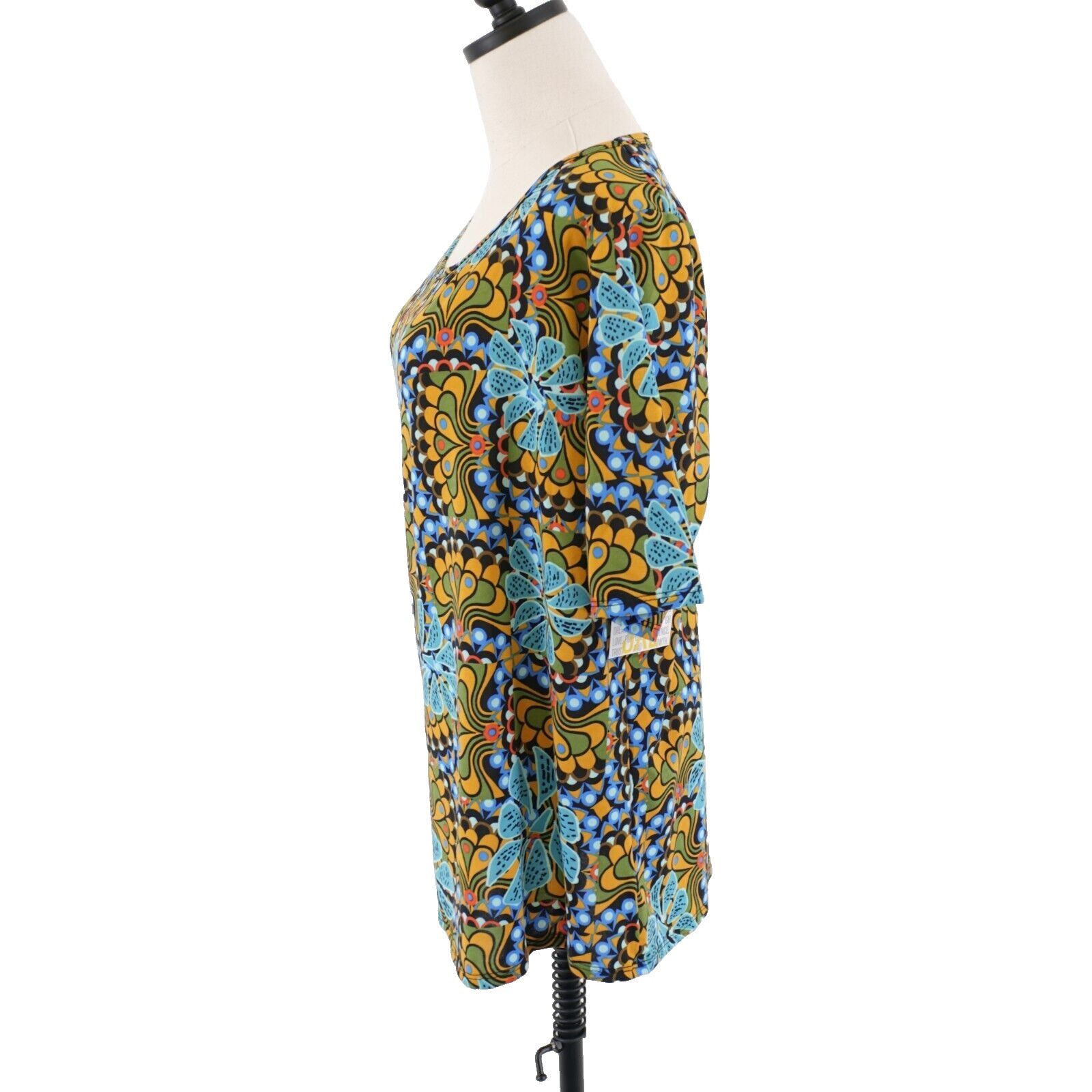 Designer NEW Lularoe Gigi 3XL Short Sleeve Teal Orange Green Floral B Size 3XL / US 20-22 - 5 Thumbnail