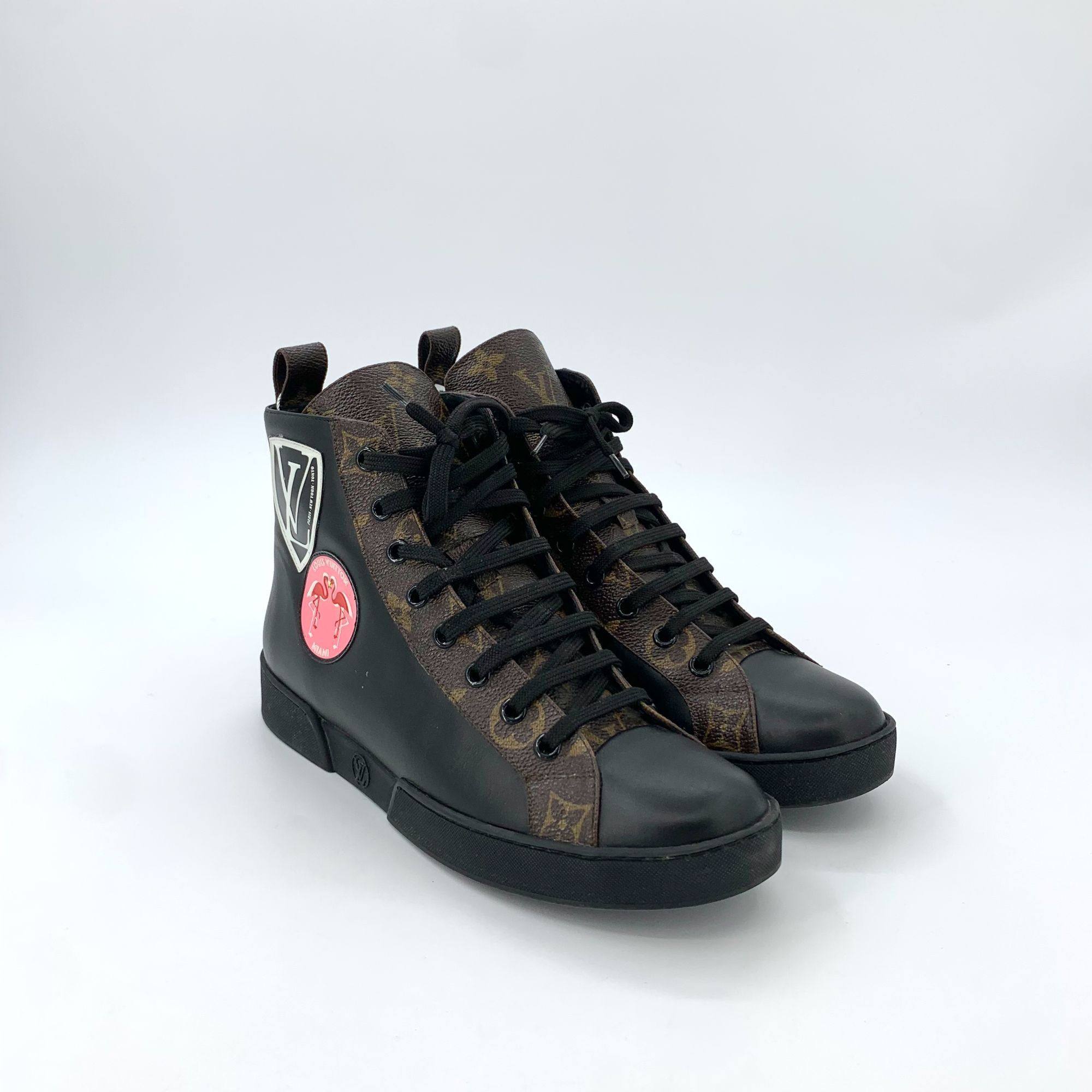Louis Vuitton Louis Vuitton High-Top Monogram Sneakers With Side Zipper & Size US 6 / IT 36 - 1 Thumbnail