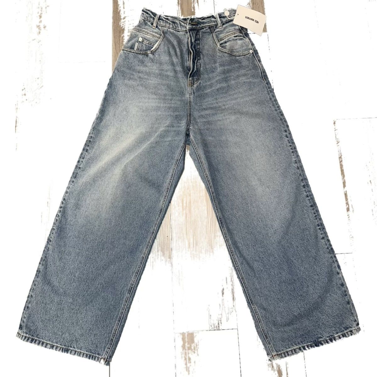 Hed Mayner Hed Mayner Drop Crotch Wide Fit Jeans - Light Blue Size XS Size US 28 / EU 44 - 2 Thumbnail