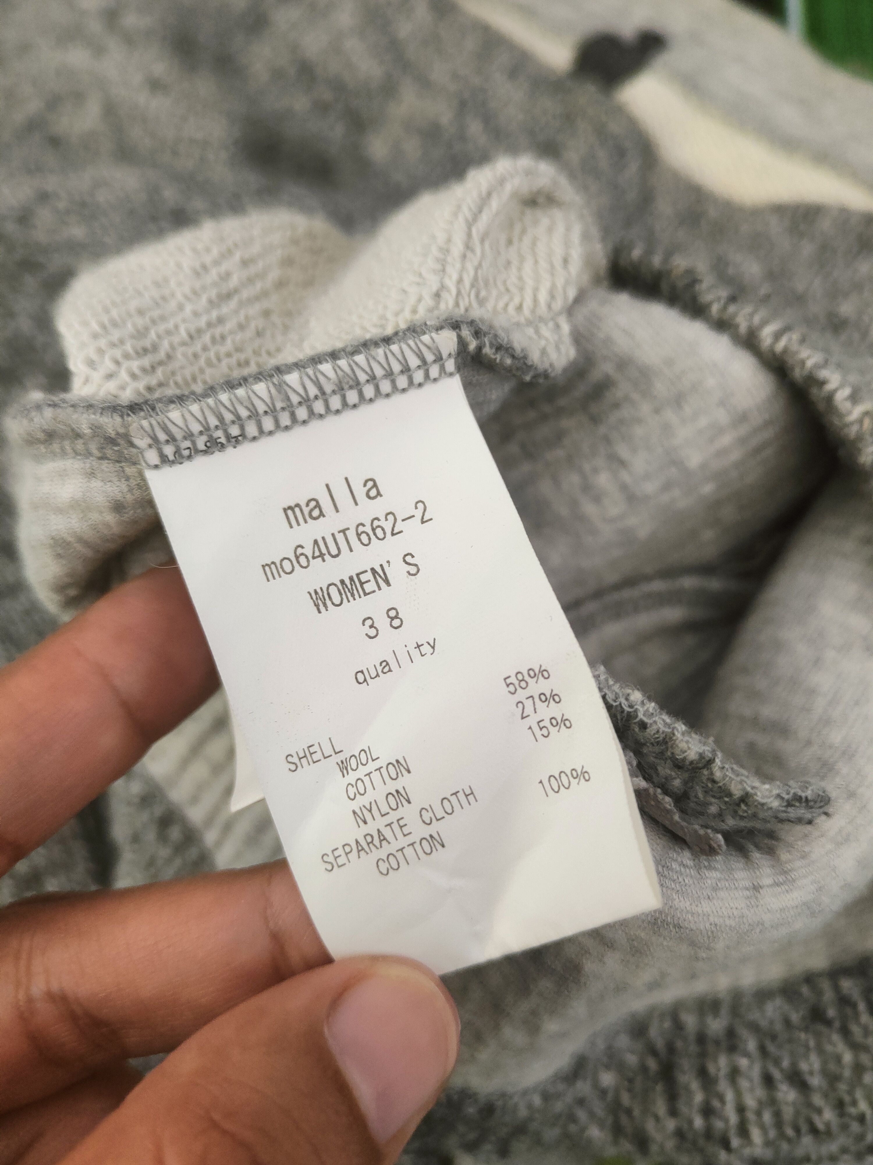 Japanese Brand DL Malla Gray Knitwear Sweatshirts #46-470 Size S / US 4 / IT 40 - 11 Thumbnail
