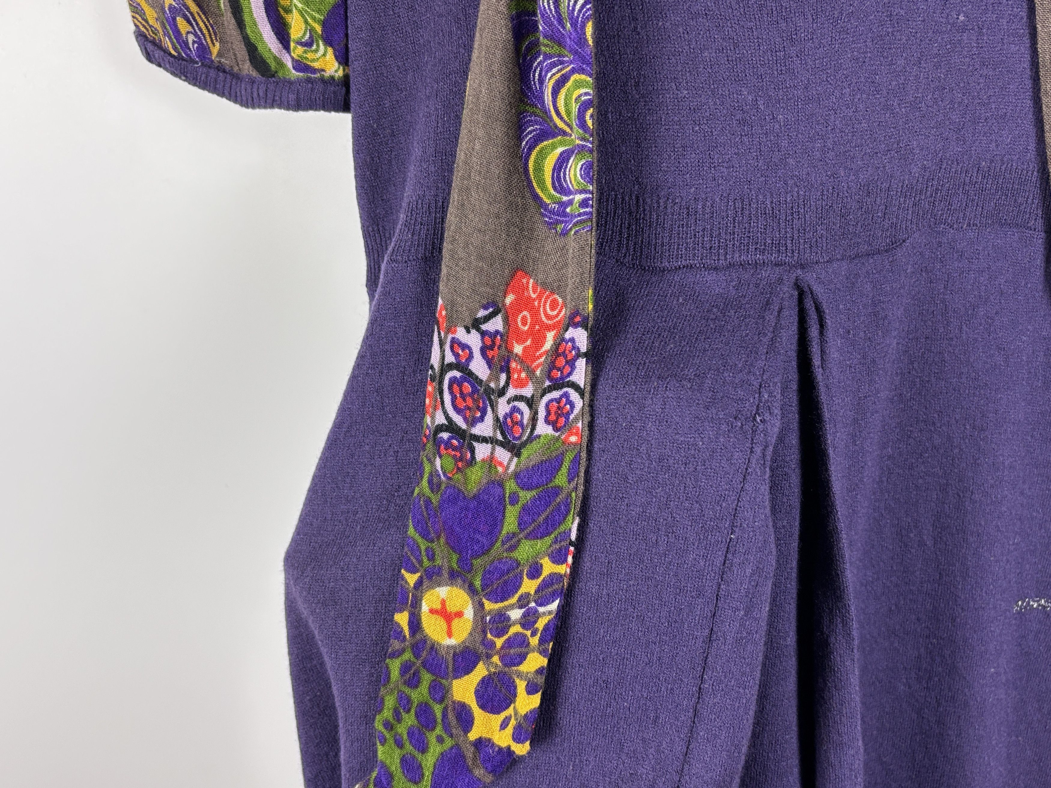 Miss Sixty × Vintage Womens Miss Sixty Wool Viscose Dress Purple Size M Size M / US 6-8 / IT 42-44 - 10 Thumbnail