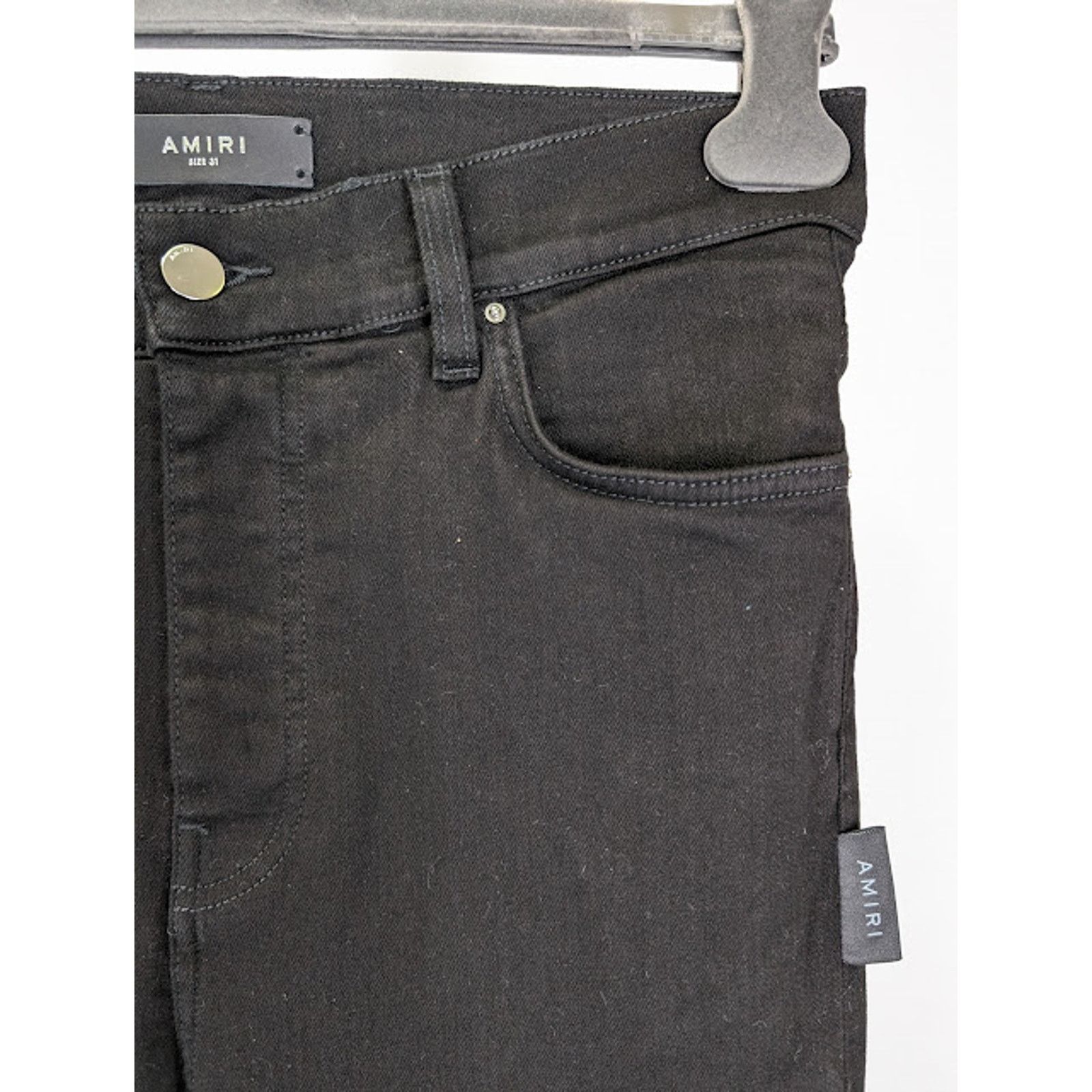 Amiri o1rshd1 Q:2 / Stacked Flare Jeans in Black OD Size US 32 / EU 48 - 9 Thumbnail
