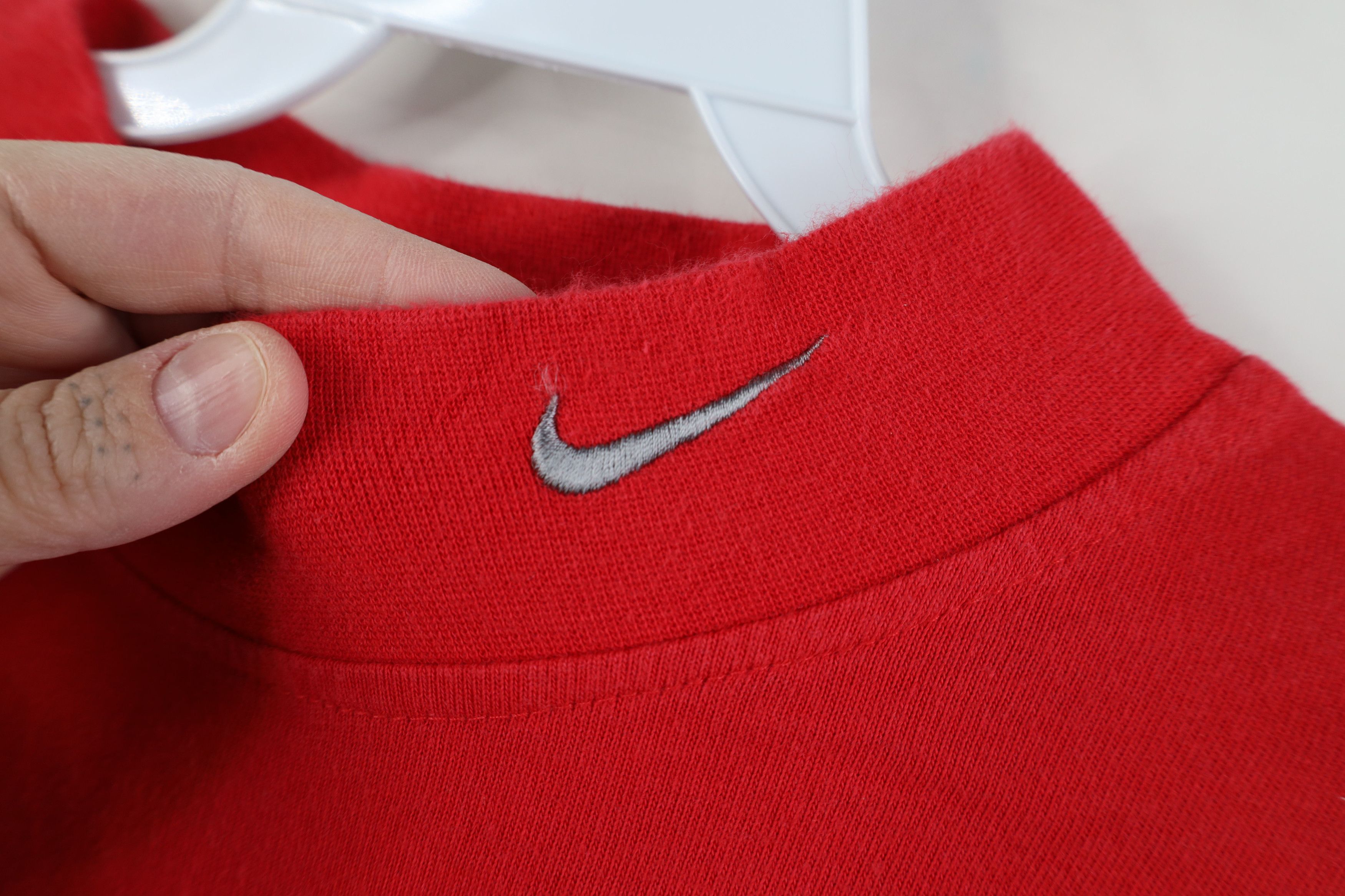 Nike Vintage Nike Swoosh Ohio State University Mock Neck T-Shirt Size US XL / EU 56 / 4 - 4 Thumbnail