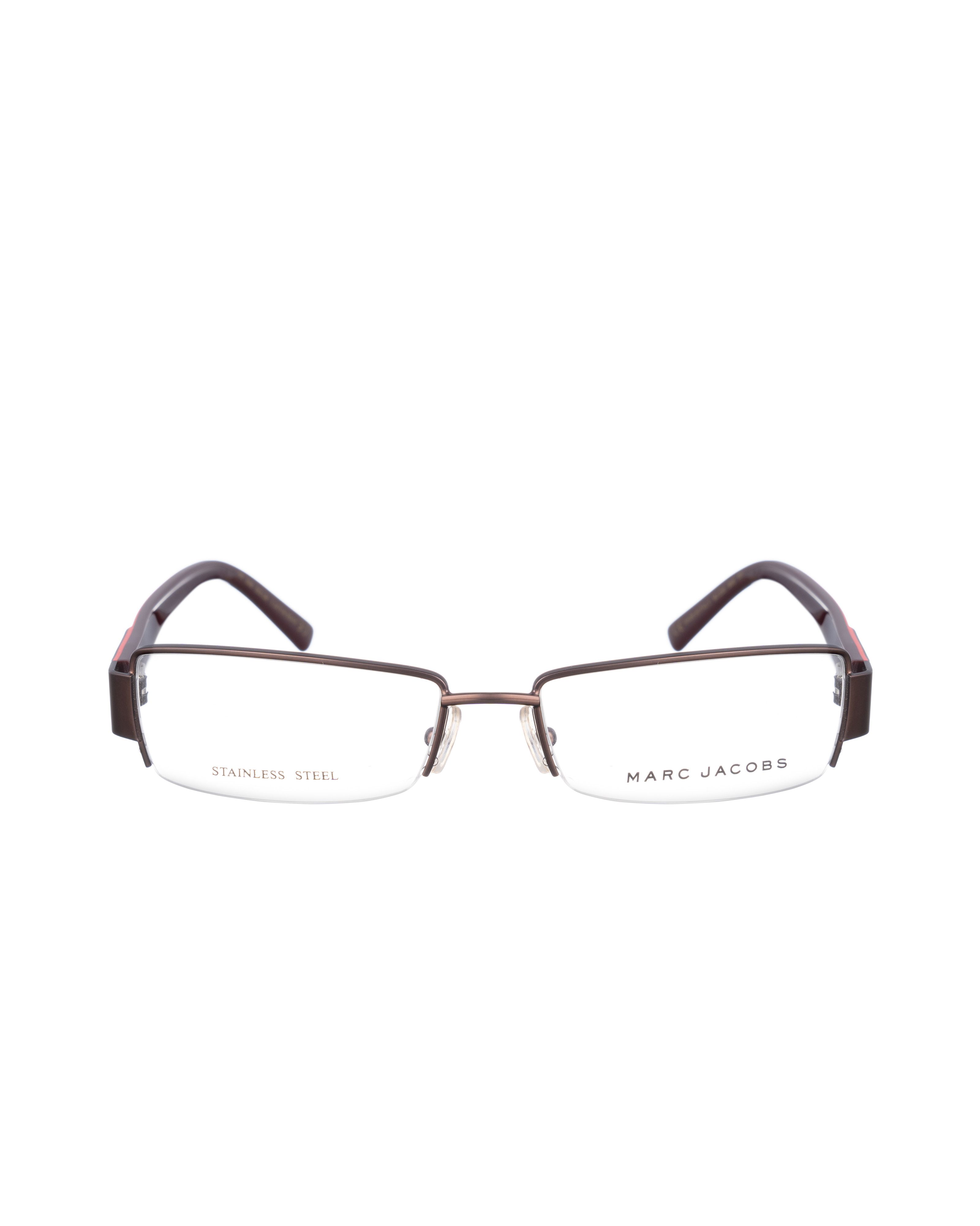 Marc Jacobs Marc Jacobs 00s Half Rim Brown and Pink Glasses Size ONE SIZE - 1 Thumbnail