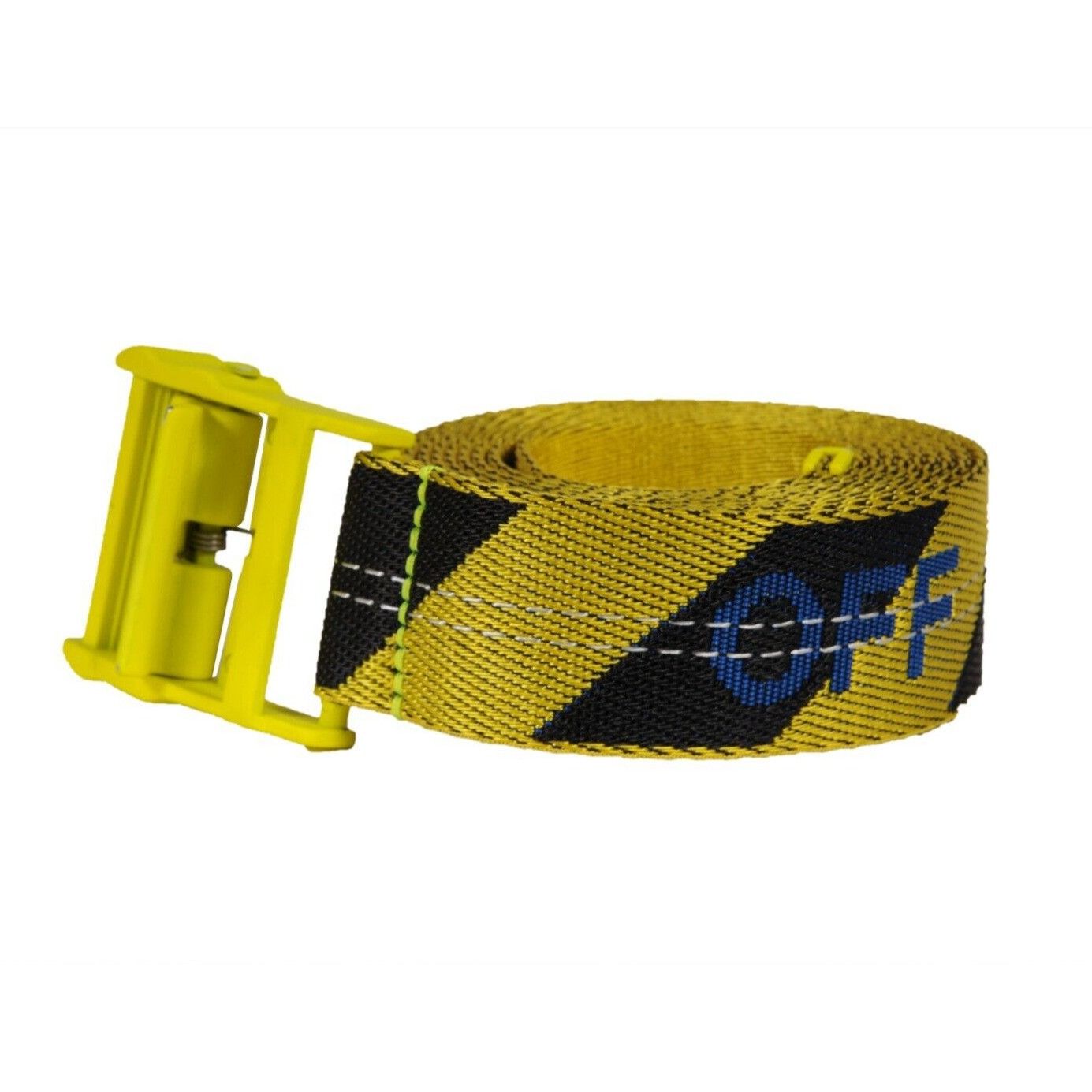 Off-White Industrial Belt One Size Yellow Black Tape Logo Size ONE SIZE - 1 Thumbnail
