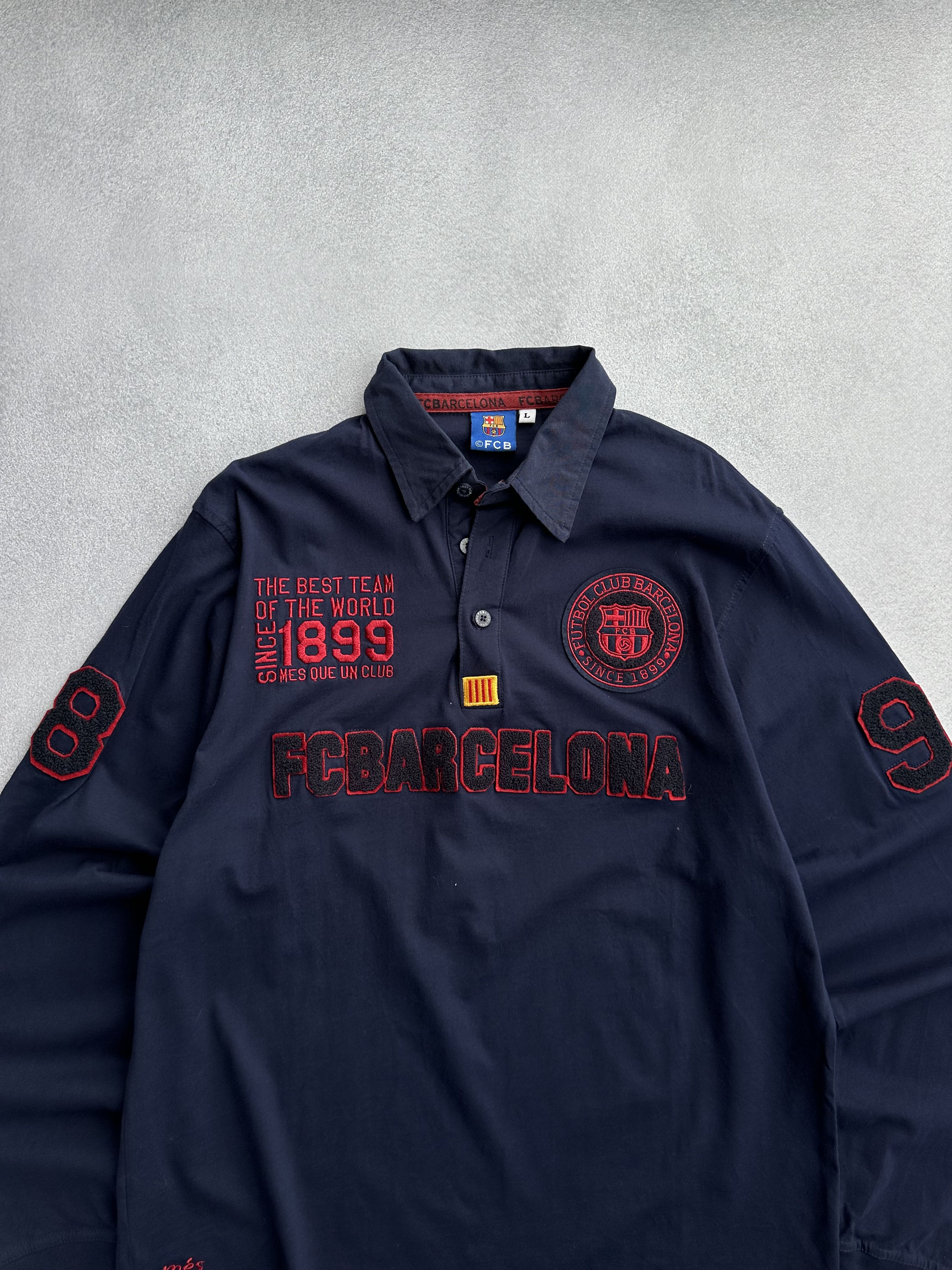 Polo Ralph Lauren × Vintage Vintage Polo RL Style Barcelona Rugby Shirt Size US L / EU 52-54 / 3 - 3 Thumbnail