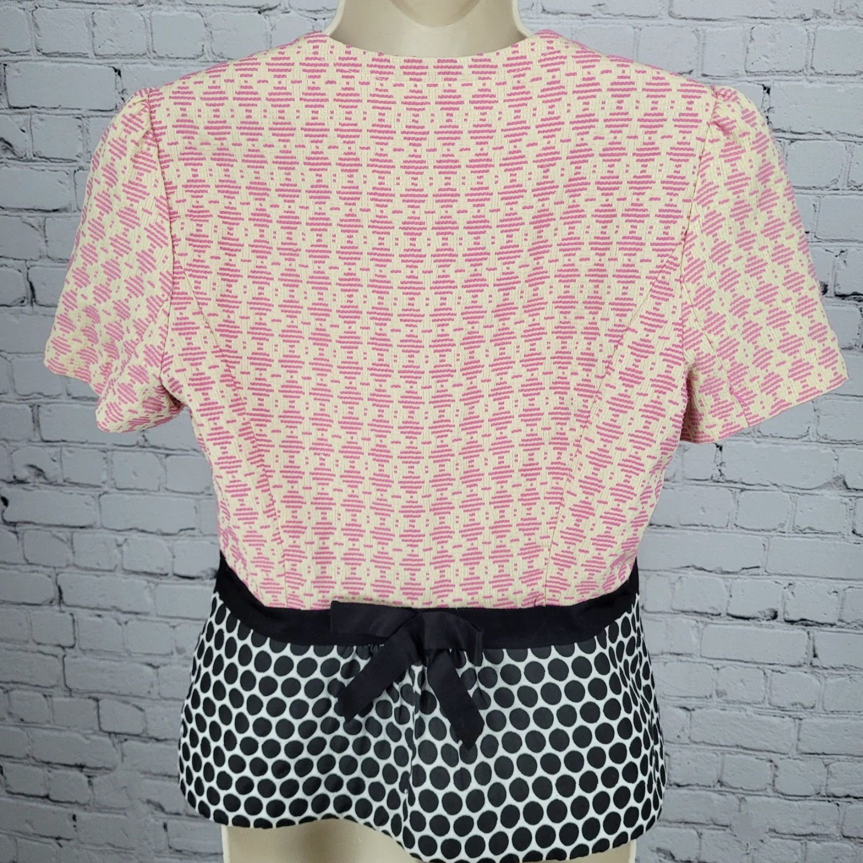 Anthropologie ELEVENSES Multicolor Polka Dot Puff Sleeve Jacket Size 10 Casual Lightweight Bohemian Teens Size L / US 10 / IT 46 - 2 Thumbnail