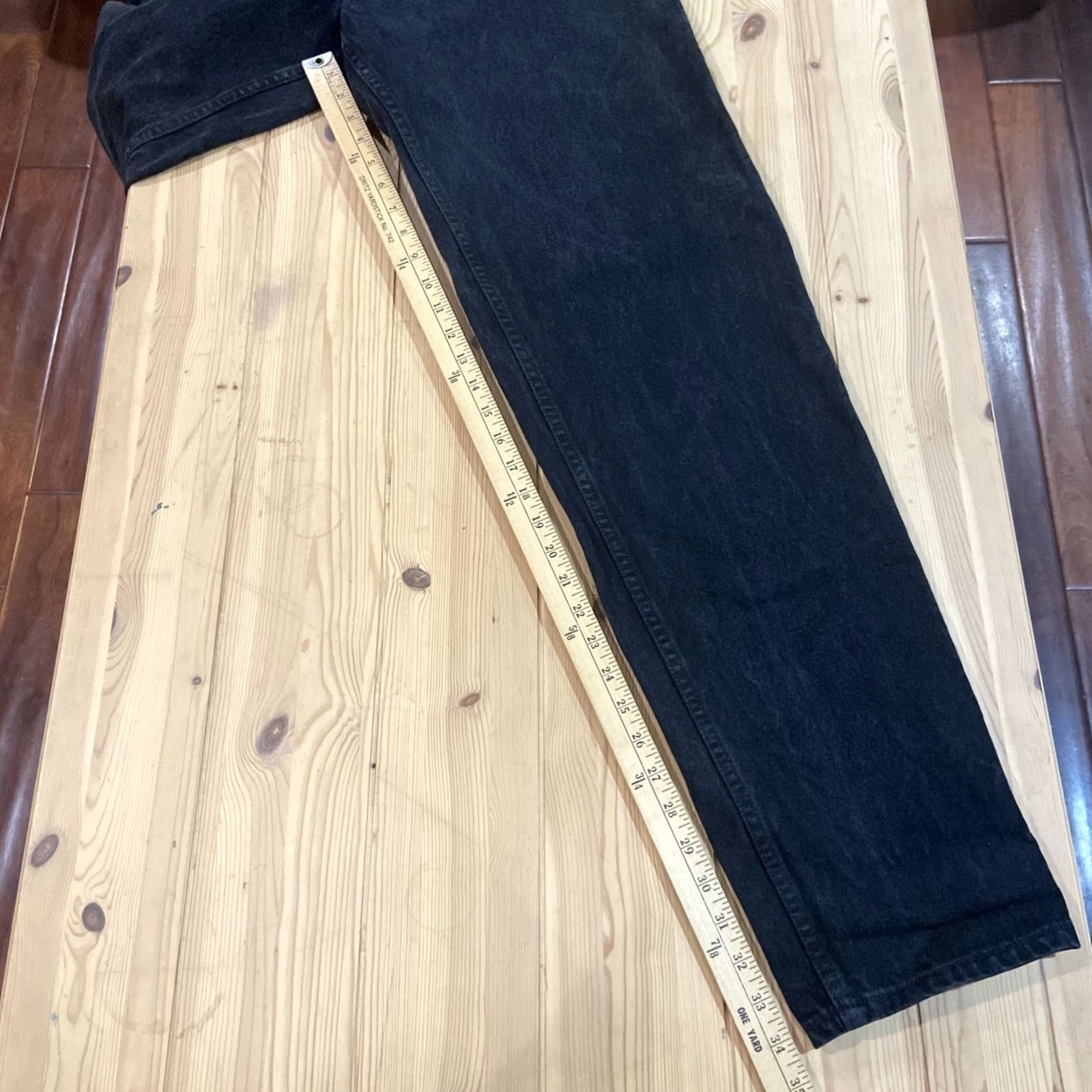 Levi's VINTAGE Levi's 550 Jeans Mens 36x36 Black 90s Made USA Denim Straight Relaxed 5-Pocket 36 Inseam mens Size US 36 / EU 52 - 7 Thumbnail