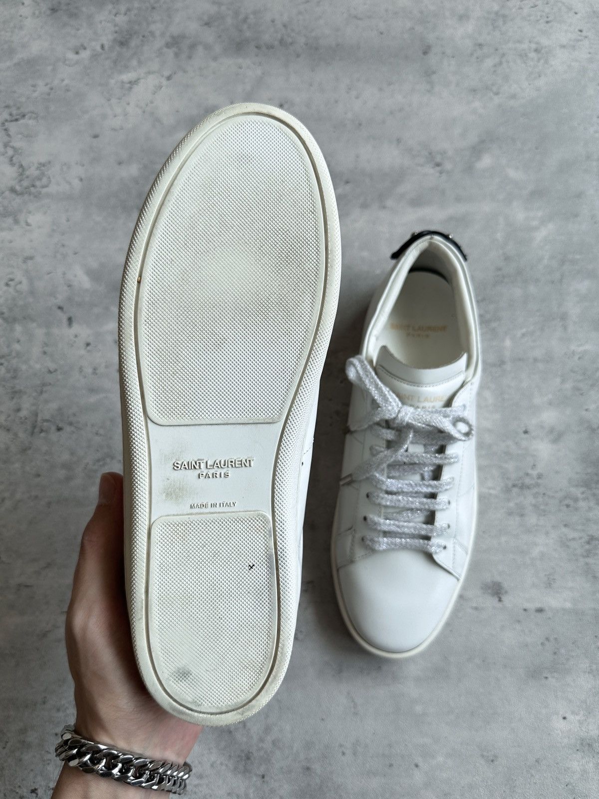 Saint Laurent Paris HEDI SLIMANE | SL/01 “LIPS” COURT CLASSIC SIGNATURE LOW TOP Size US 5.5 / EU 38 - 18 Thumbnail