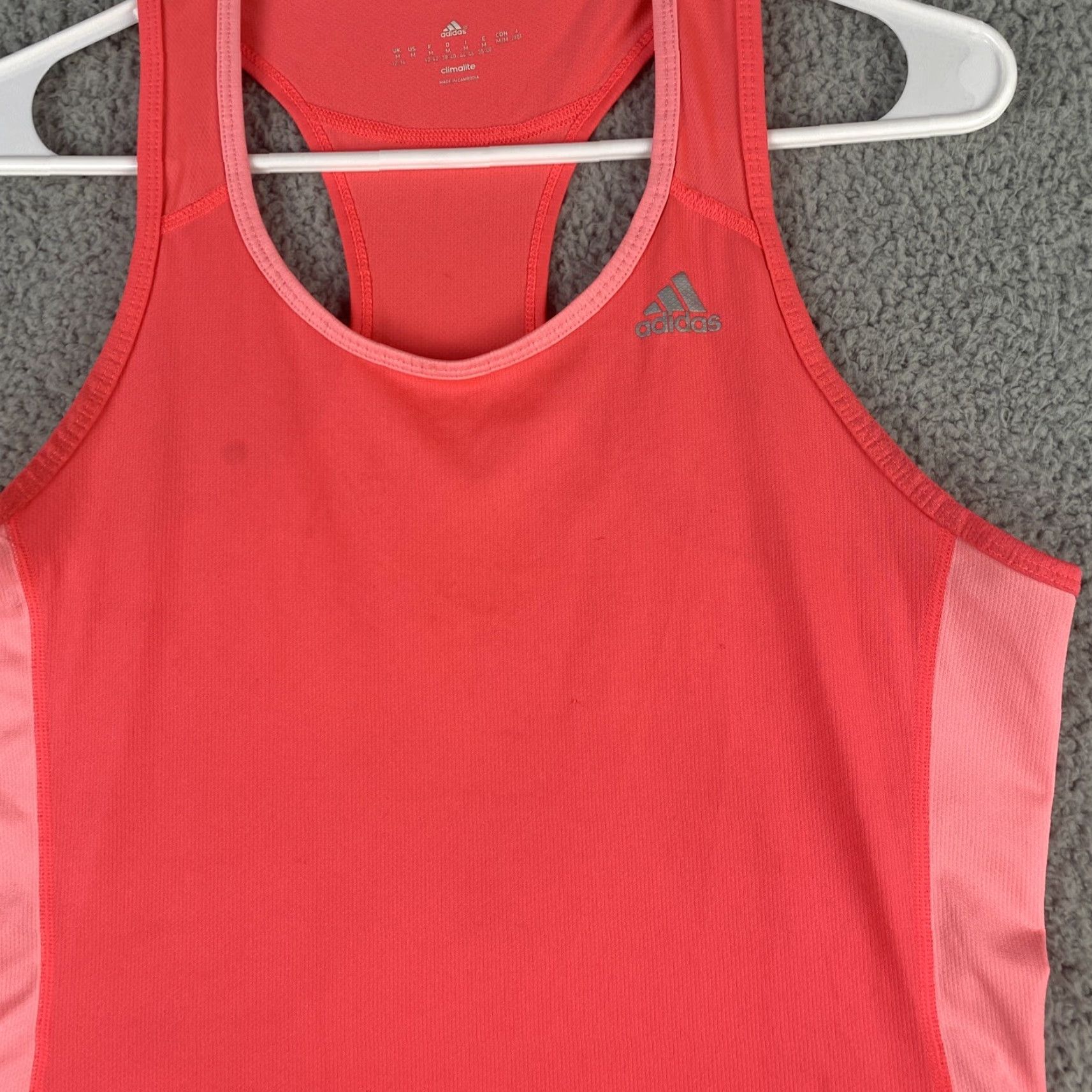 Adidas adidas Clima Sleeveless Tee Tank Top Pink Women’s Sz M 3 Stripe Logo / 38-8 Size M / US 6-8 / IT 42-44 - 2 Thumbnail