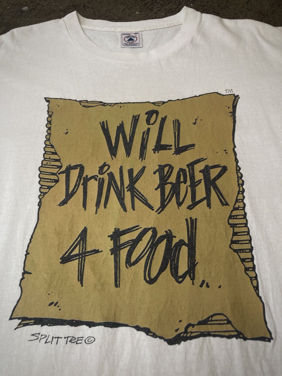 Vintage Vintage 90s Humor Script Tee Size US L / EU 52-54 / 3 - 4 Thumbnail