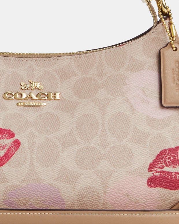 Coach Coach Teri Mini Crossbody Bag In Signature Canvas With Lips Size ONE SIZE - 13 Thumbnail