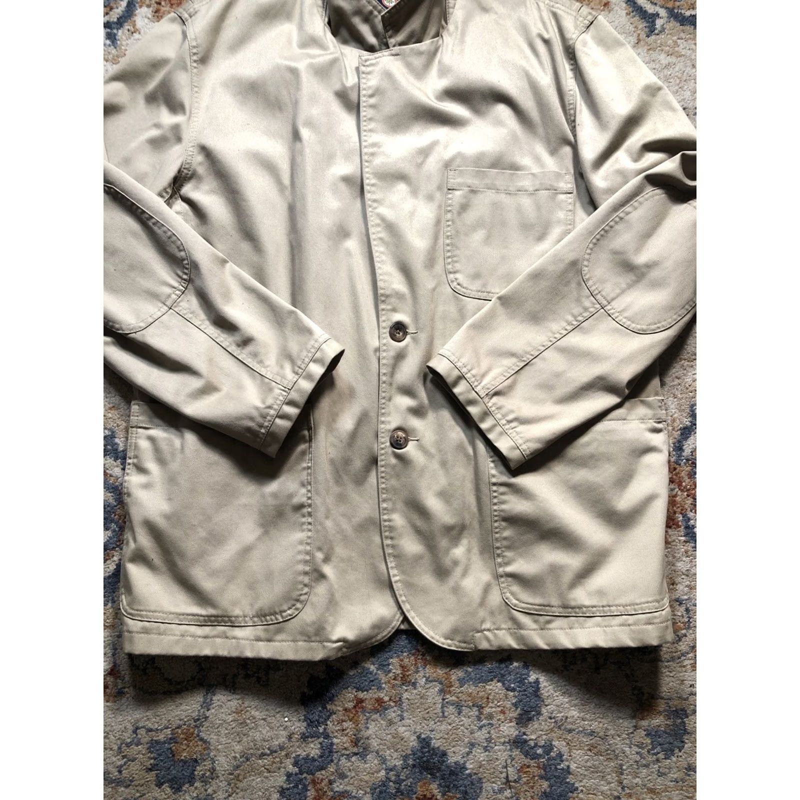 Duluth Trading Company Duluth Cotton Khaki Chore Jacket Mens XL Mid-Length Pockets Windproof Thermal Lined Size US XL / EU 56 / 4 - 6 Thumbnail