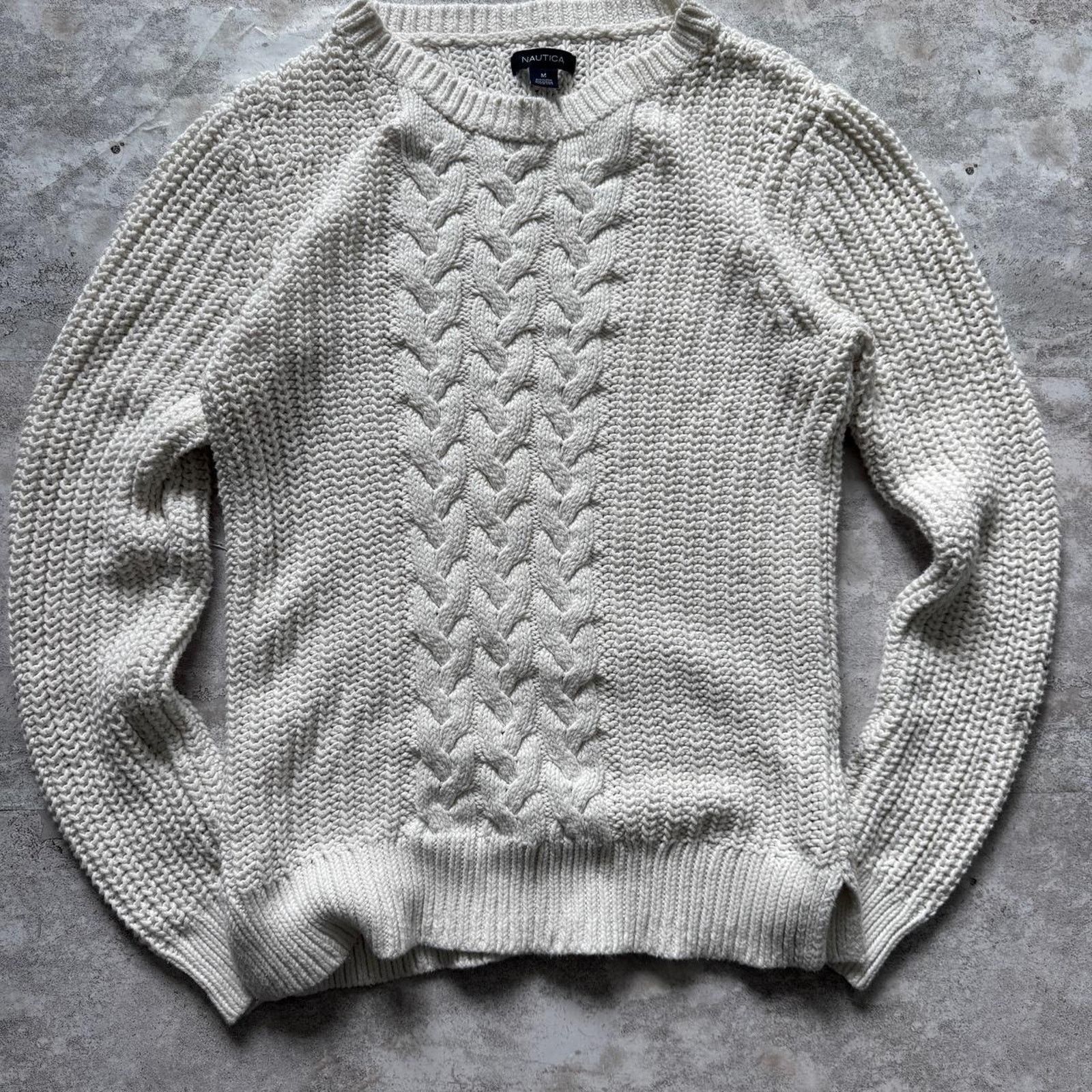Nautica Women’s Nautica Cable Knit Sweater - Size Medium Size M / US 6-8 / IT 42-44 - 1 Thumbnail