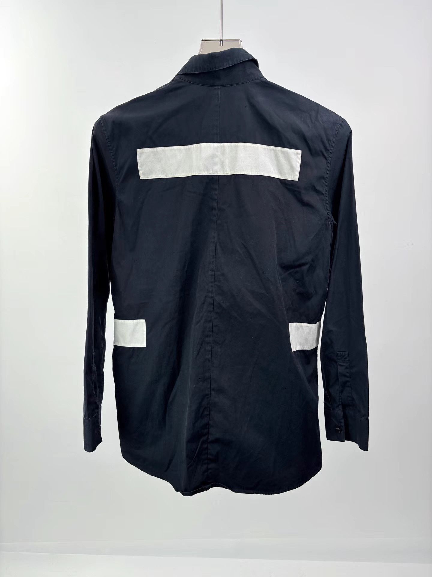 Givenchy GIVENCHY Black & White Color Block Long Sleeve Shirt Size US XS / EU 42 / 0 - 2 Thumbnail